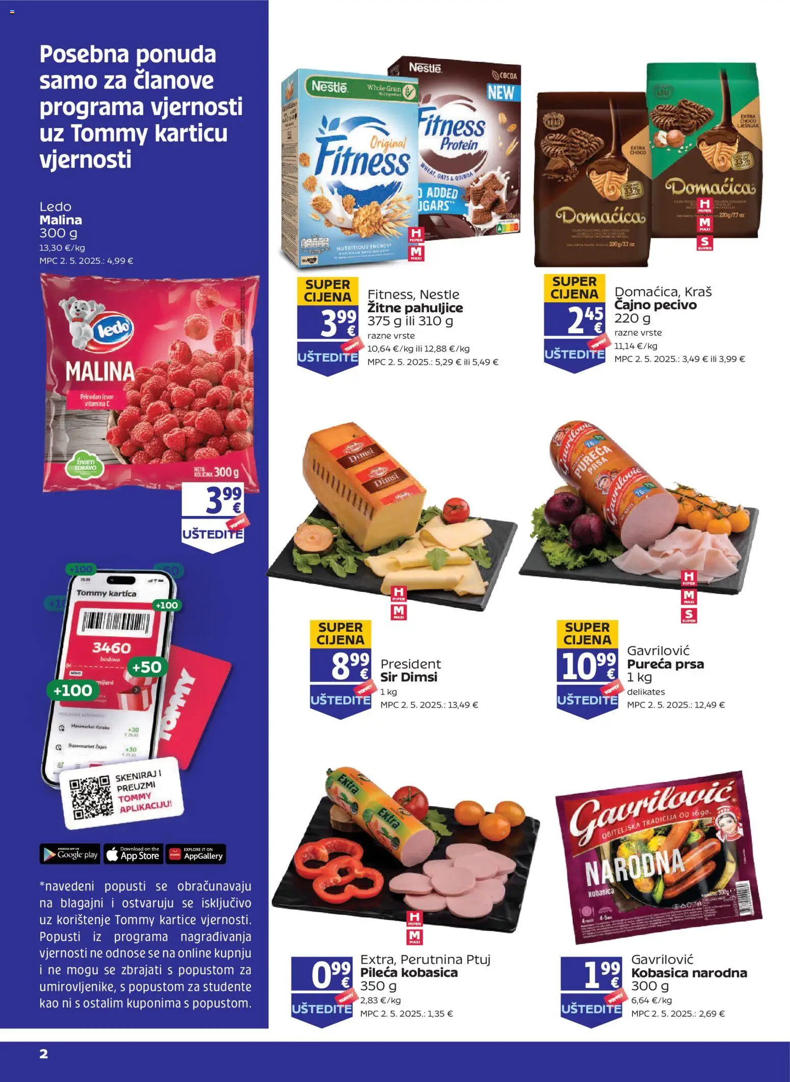 Tommy katalog | vrijedi od 23.10.2025 | Stranica: 1 | Proizvodi: Ledo, Kobasica, Perutnina Ptuj, Pecivo