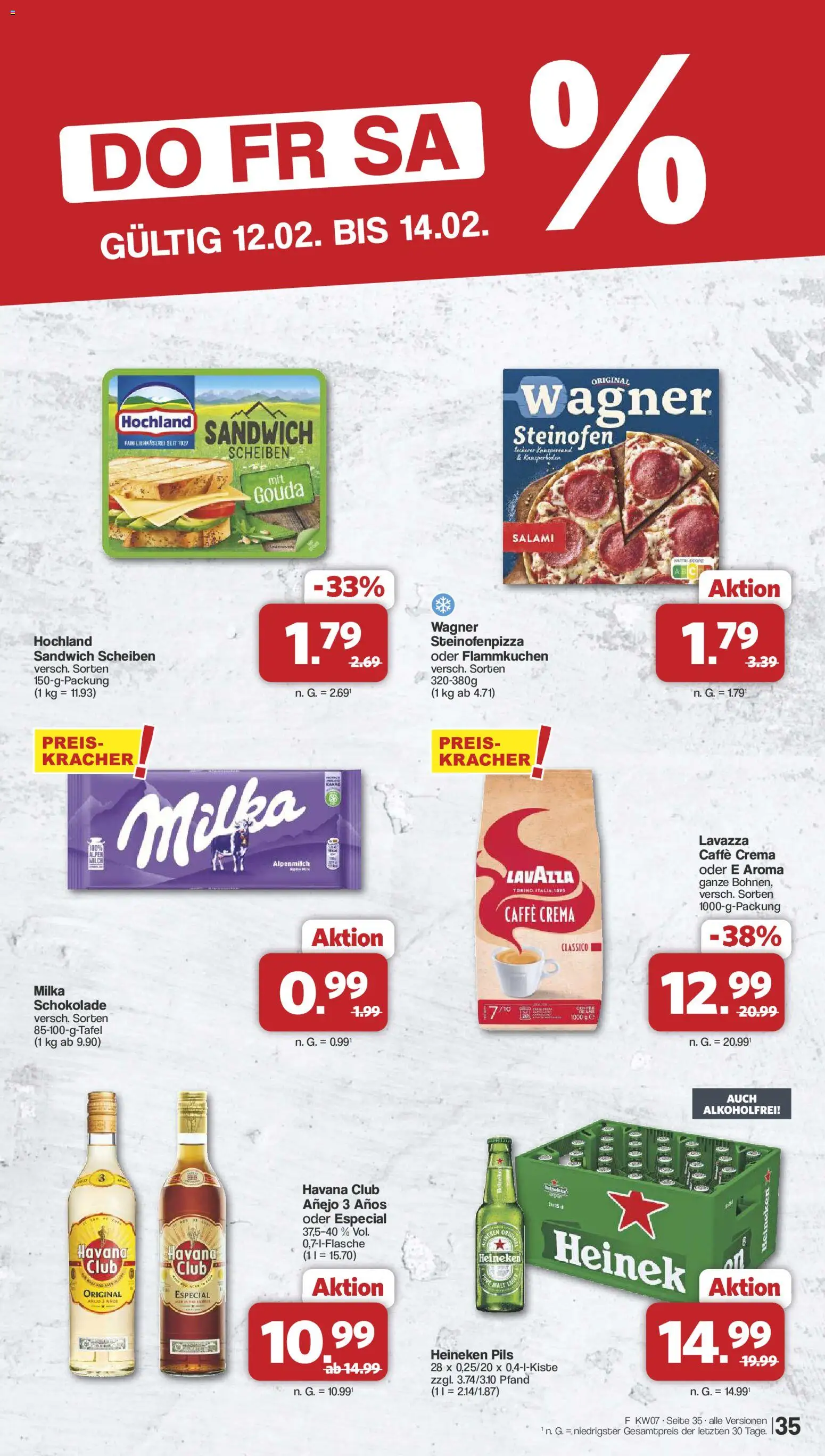Famila Nordwest Prospekt 	 – gültig ab 08.02.2026 | Seite: 37 | Produkte: Havana club, Schokolade, Pils, Salami