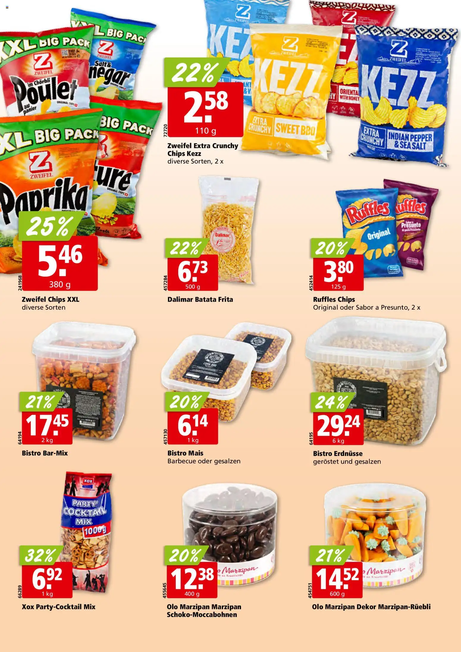 Aligro Aktionen Schlieren, Gossau SG, Frauenfeld, Rapperswil-Jona, Sargans, Bern, Brüttisellen, Pratteln, Emmen, Spreitenbach – gültig ab 27.12.2025 | Seite: 24 | Produkte: Erdnüsse, Chips