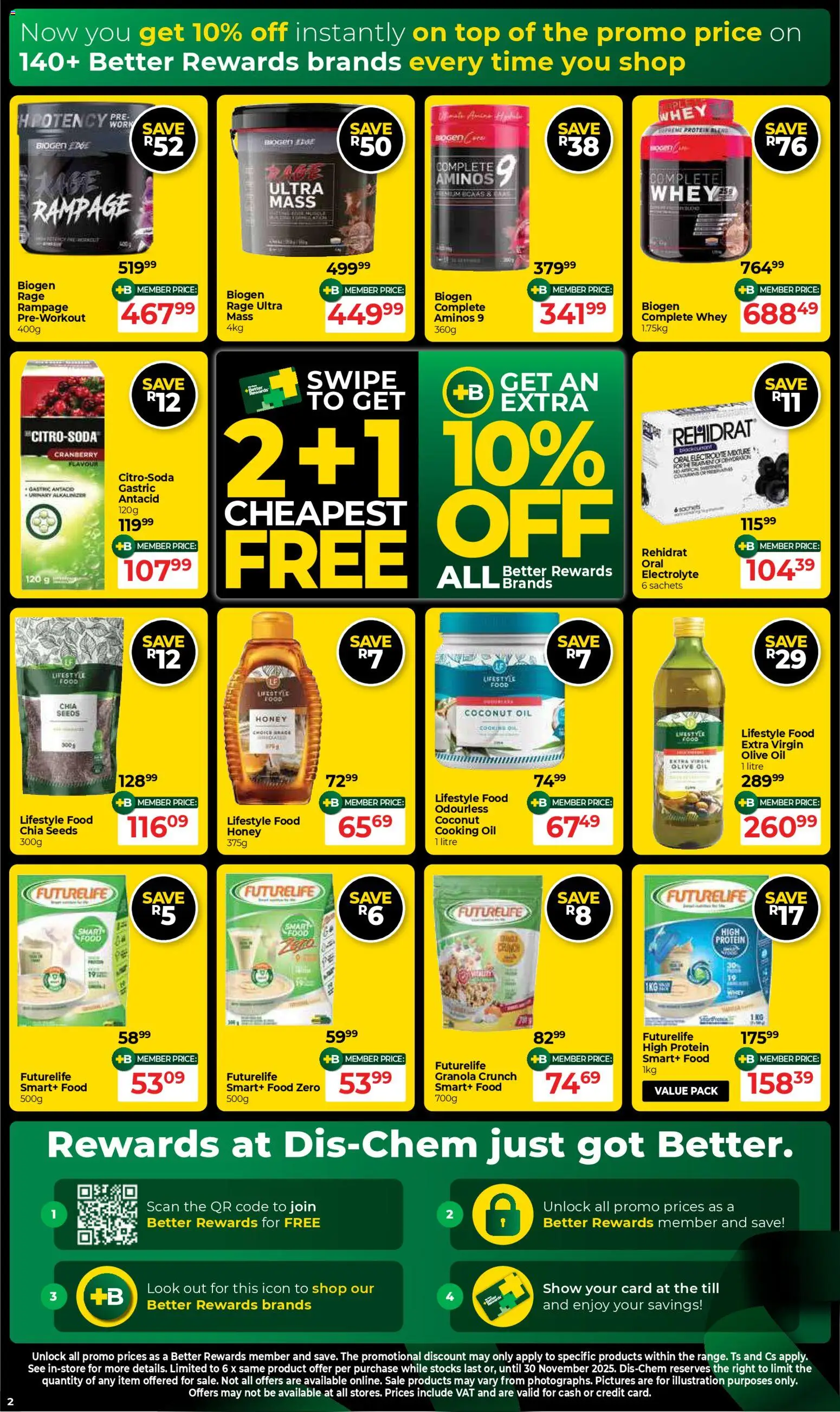 New Dis-Chem catalogue – valid from 24.11.2025 | Page: 2 | Products: Detergente líquido, Oil