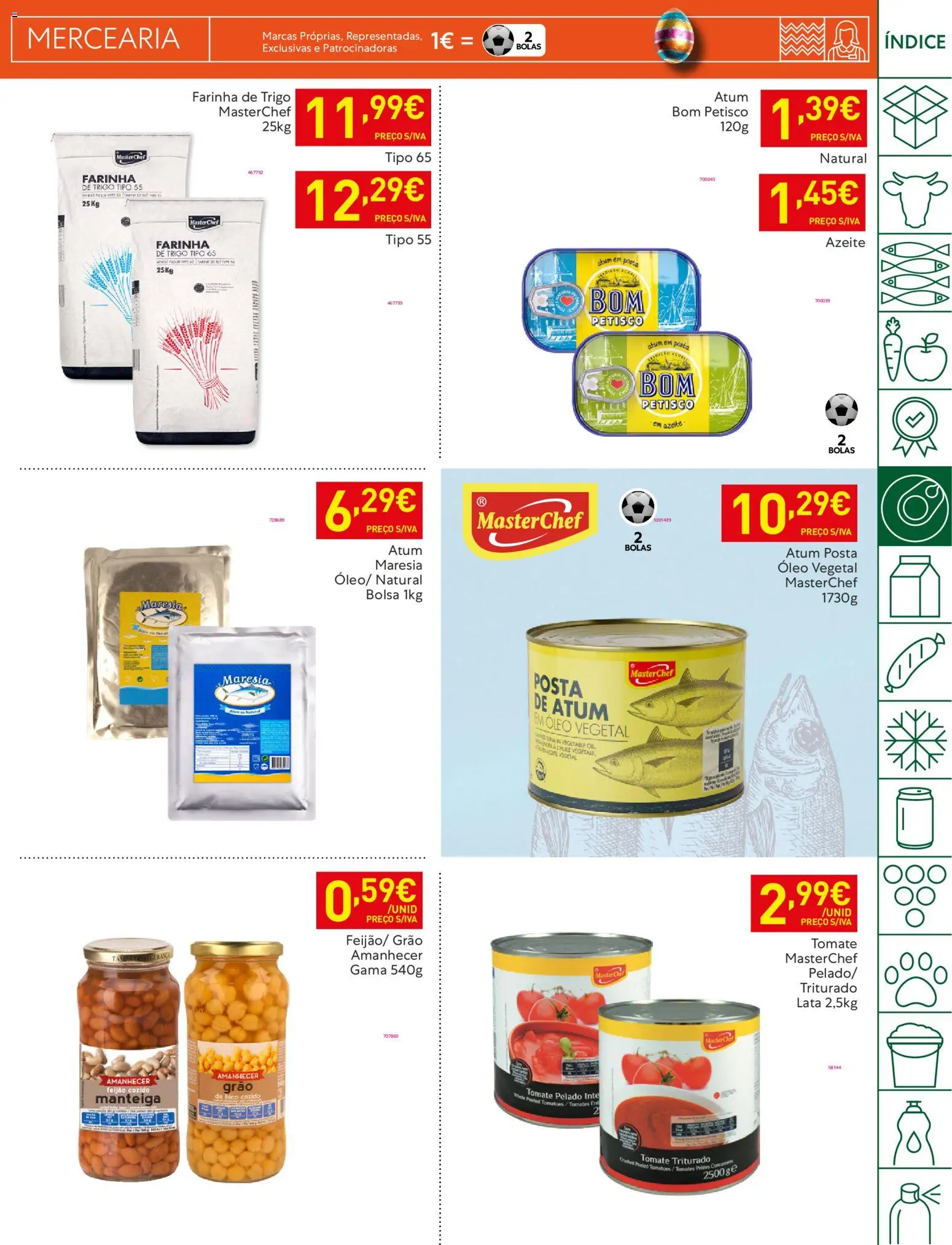 Recheio folheto │ válido de 17.03.2026 | Página: 43 | Produtos: Atum, Azeite, Farinha de trigo, Tomates