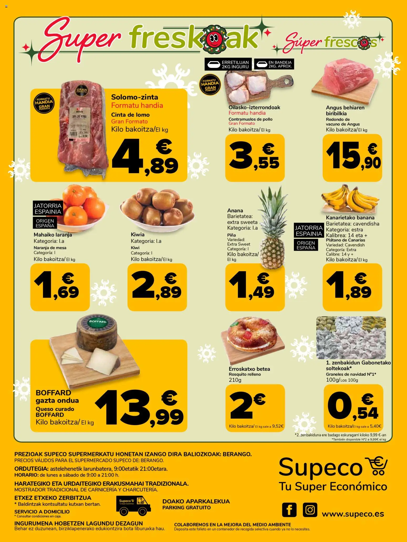Supeco folleto │ válido desde el 02.12.2025 | Página: 8 | Productos: Piña, Kiwi, Bandeja, Mesa