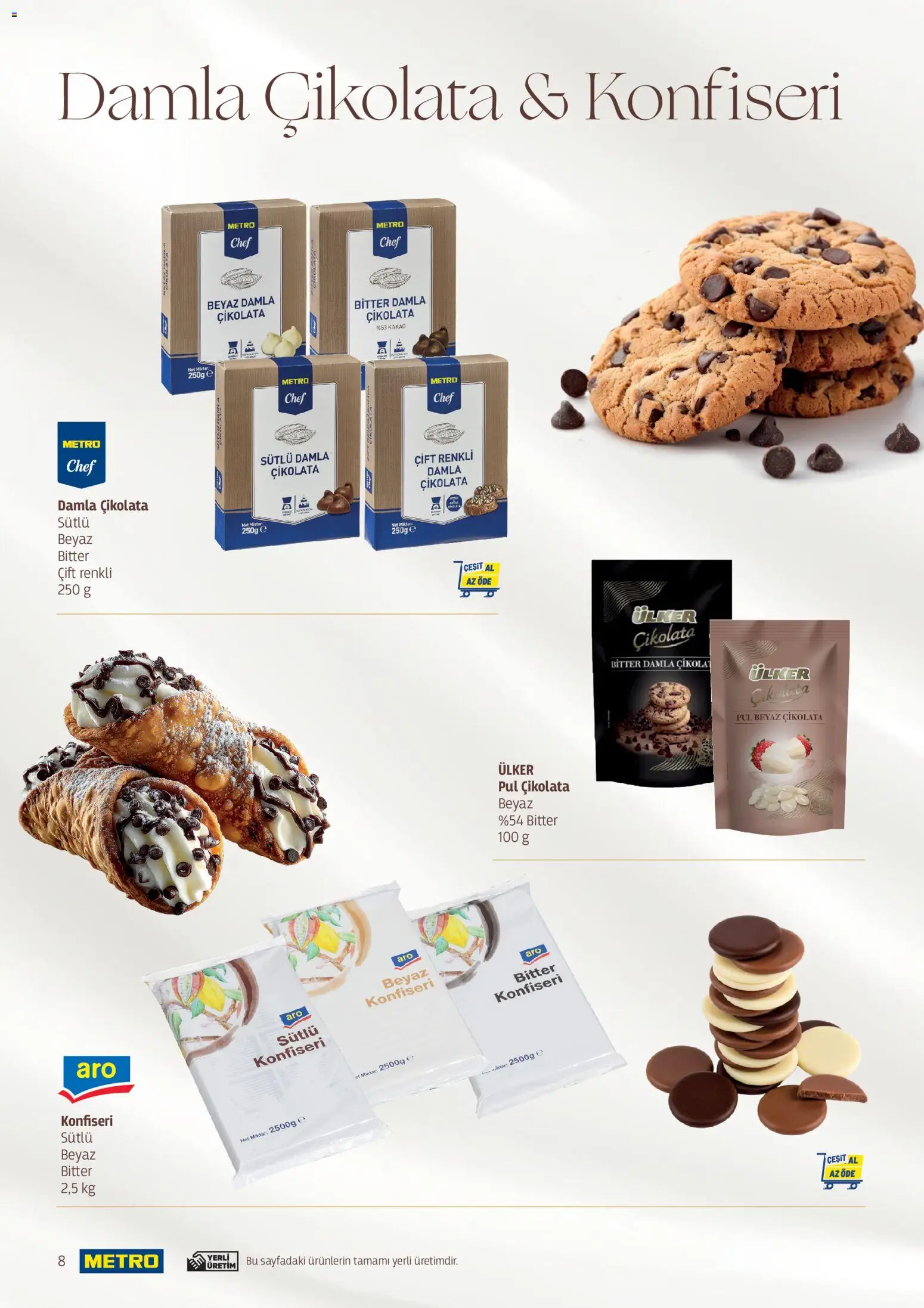 Metro - Pastacılık Kataloğu - 06.04.2026 tarihinden itibaren geçerlidir | Sayfa: 8 | Ürünler: Çikolata