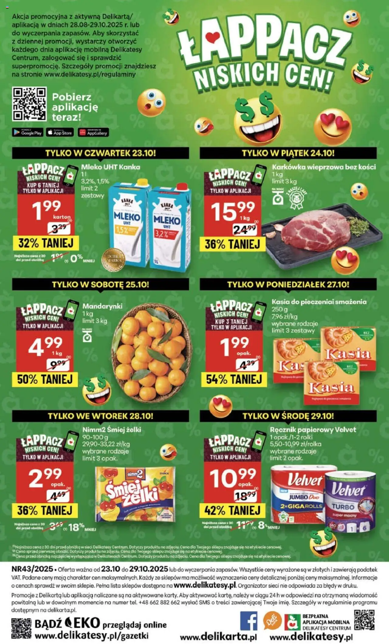 Delikatesy Centrum Gazetka od 23.10.2025 | Strona: 40 | Produkty: Karkówka, Karkówka wieprzowa, Żelki, Mandarynki