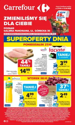 Pogląd oferty "Carrefour Gazetka - Poznań Zmieniliśmy się dla Ciebie" - ważna od 27.10.2025