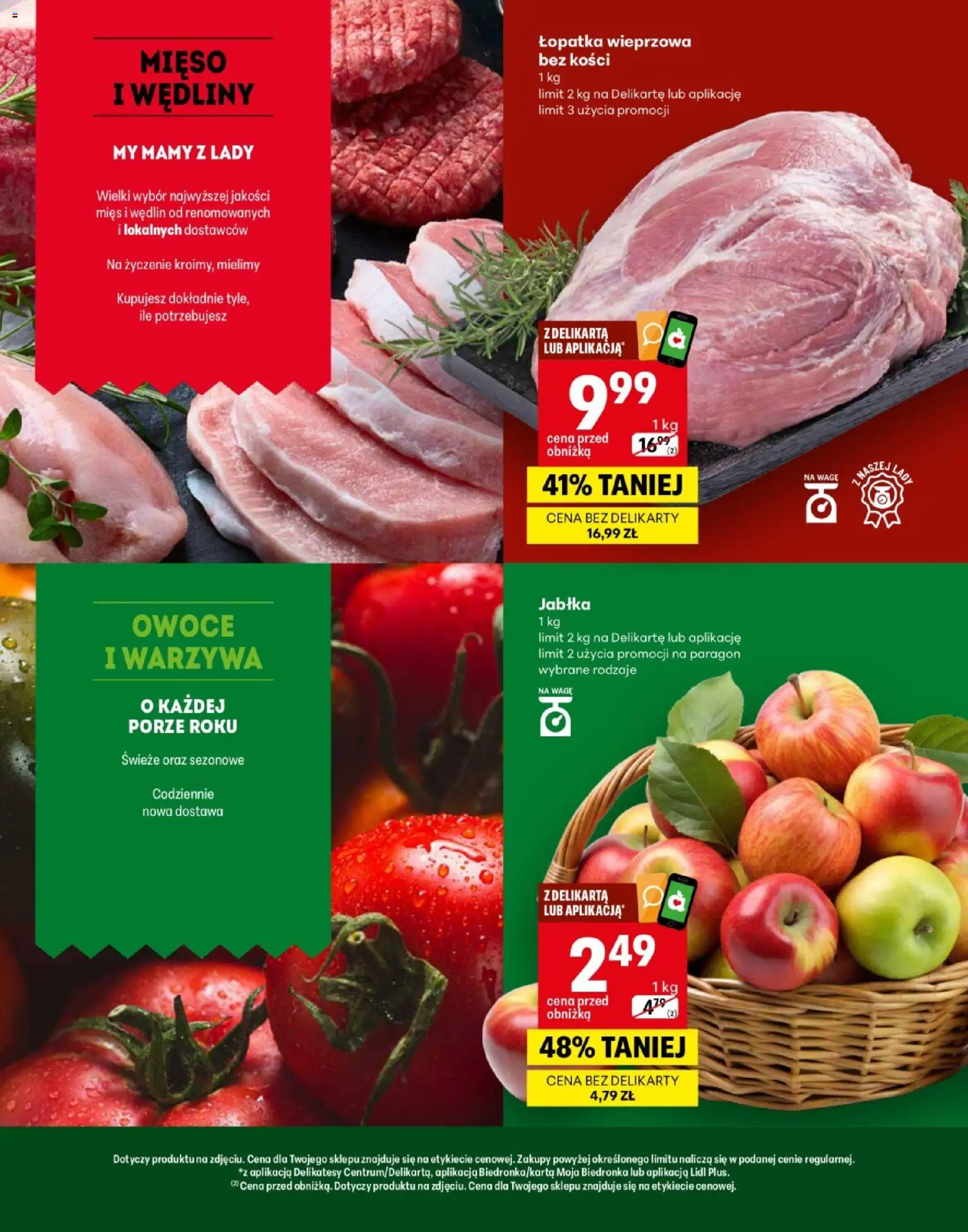 Delikatesy Centrum gazetka - Janowiec Kościelny Otwarcie od 16.04.2026 | Strona: 2 | Produkty: Mięso, Łopatka wieprzowa, Warzywa, Owoce