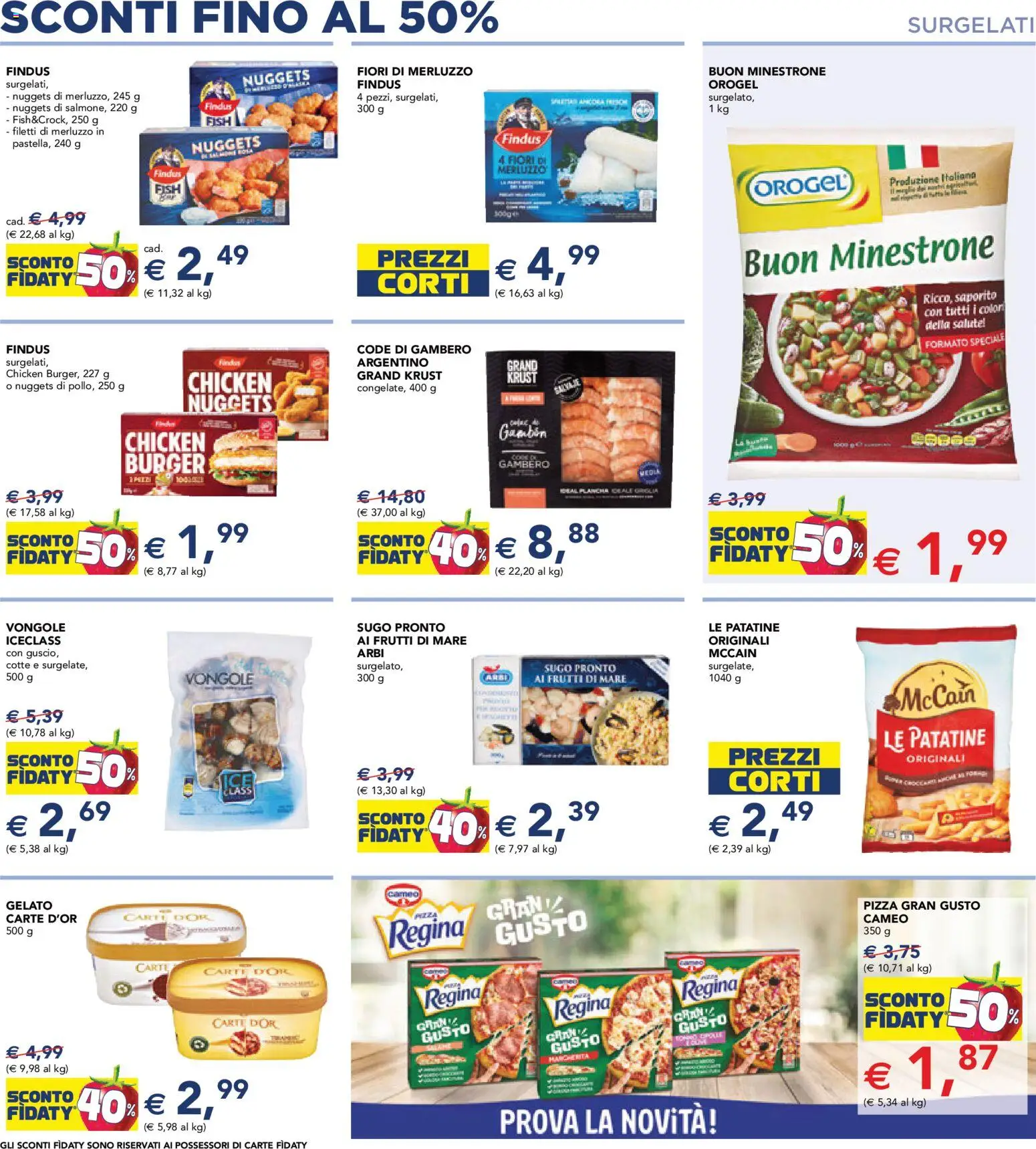 Volantino Esselunga S del 23.10.2025 | Pagina: 3 | Prodotti: Pizza, Merluzzo, Patatine, Frutti di mare
