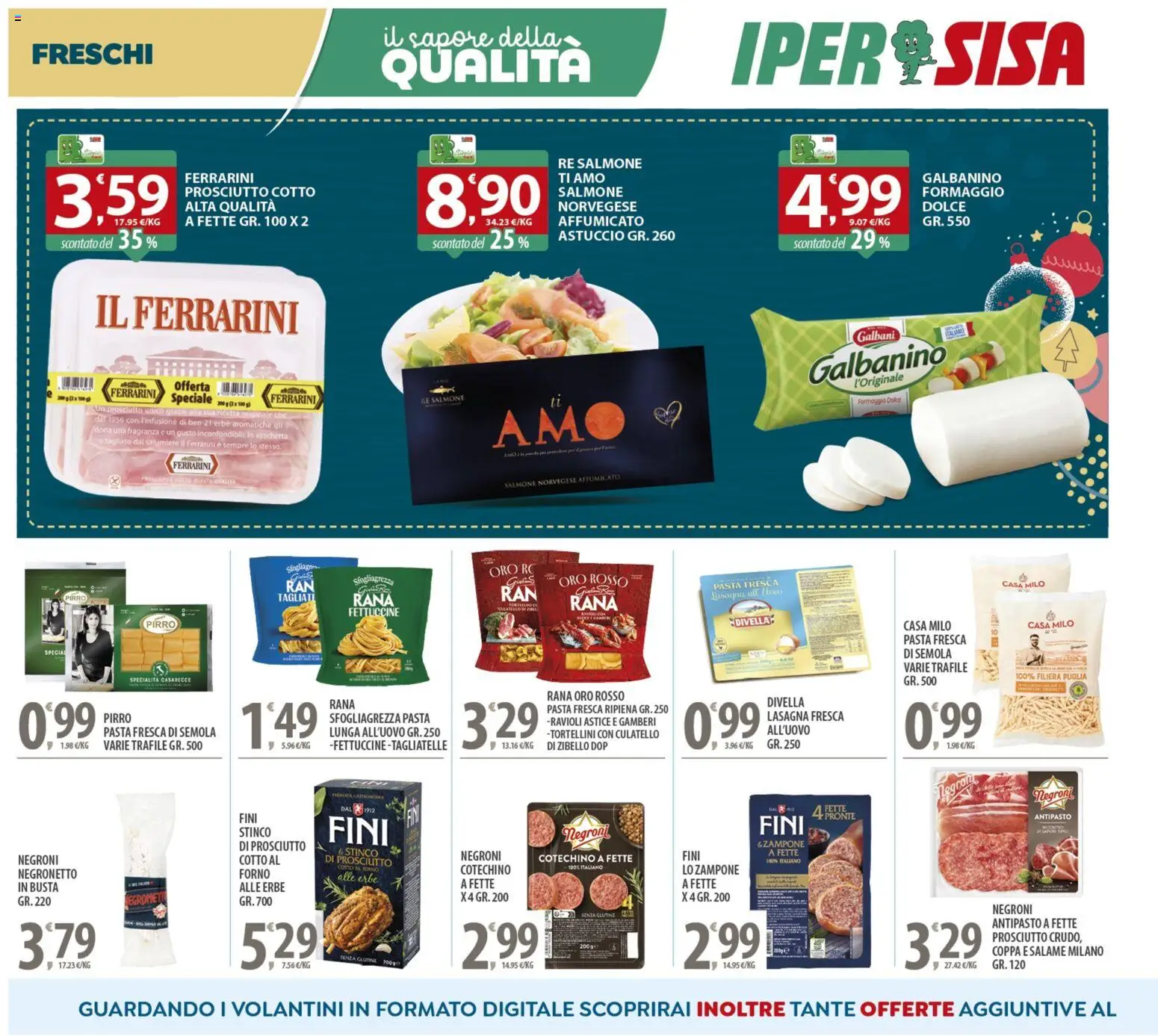 Volantino SISA del 05.12.2025 | Pagina: 8 | Prodotti: Salame, Gamberi, Astuccio, Cotechino