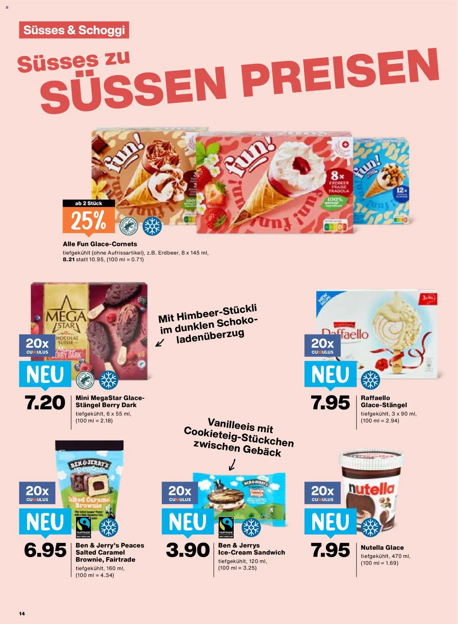 Migros aktionen – gültig ab 16.04.2026 | Seite: 14 | Produkte: Spabad, Glace