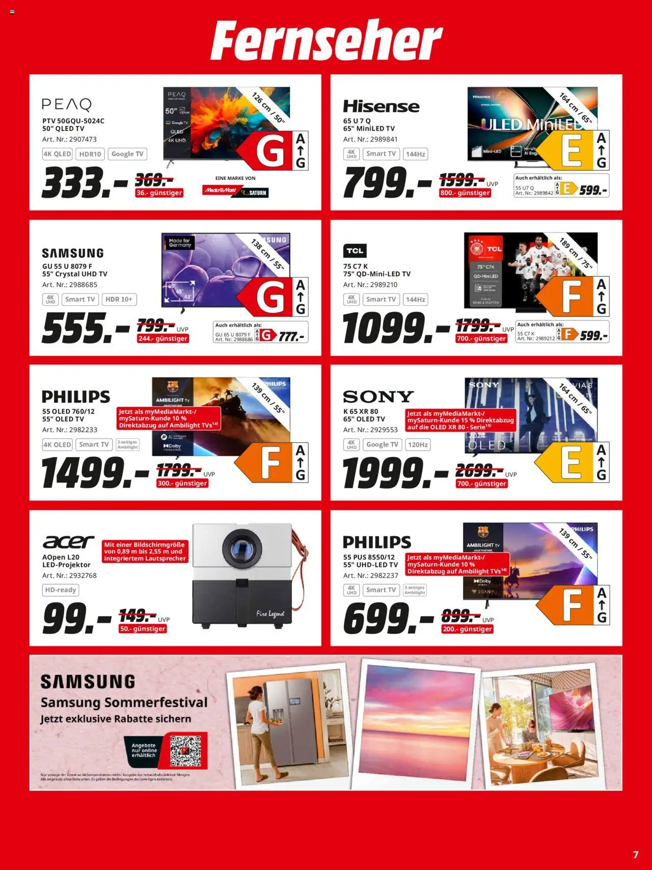 Media Markt Prospekt 	 - gültig ab dem 21.07.2025 | Seite: 7 | Produkte: Philips, Lautsprecher, Hisense, Fernseher