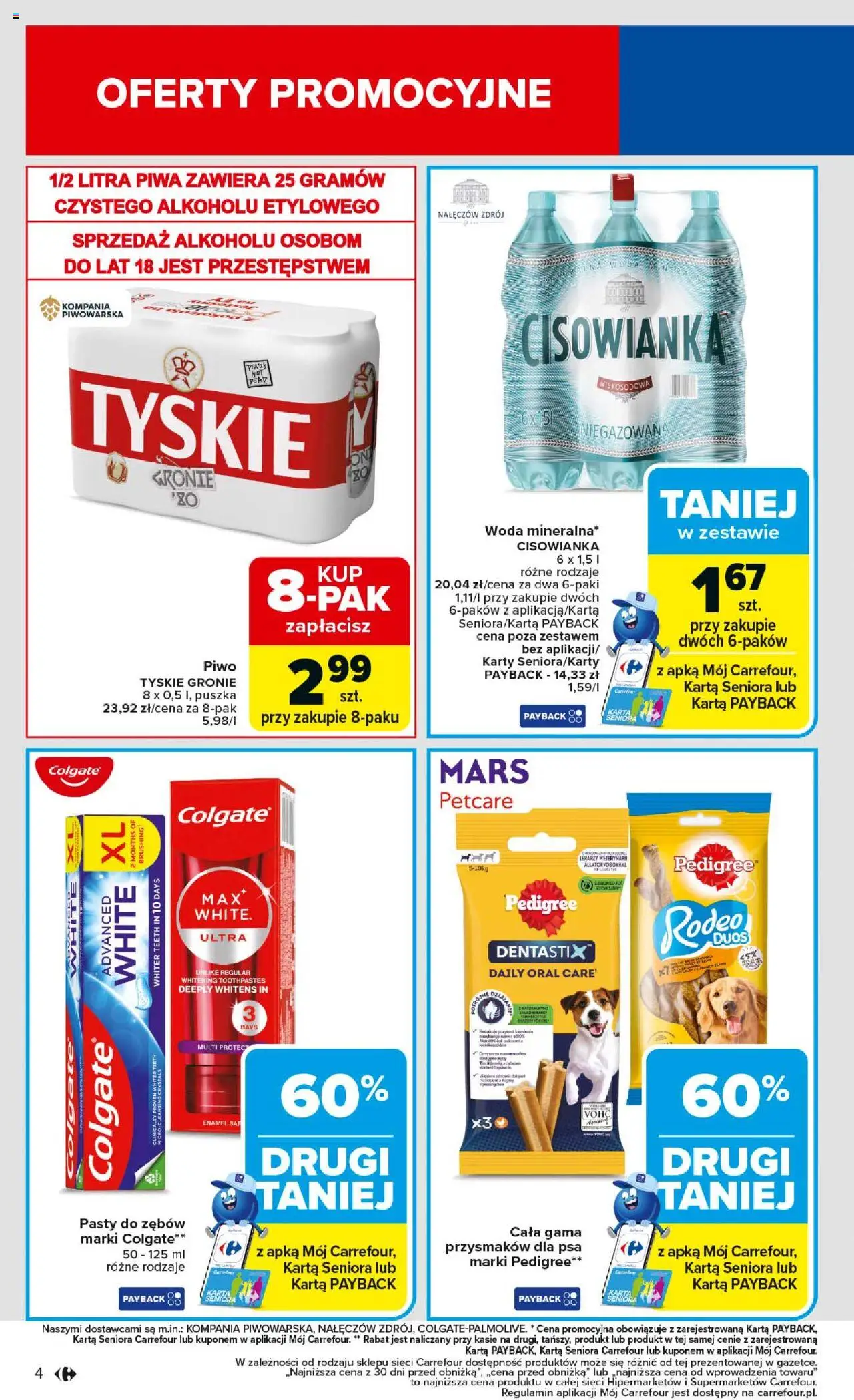 Carrefour Gazetka od 01.09.2025 | Strona: 6 | Produkty: Karta, Tyskie, Piwo, Woda