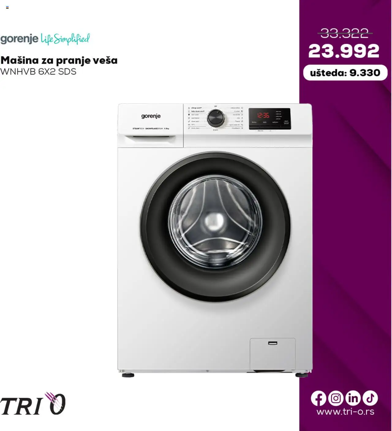 Tri O katalog - važi od 13.10.2025 | Strana: 7 | Proizvode: Mašina za pranje veša