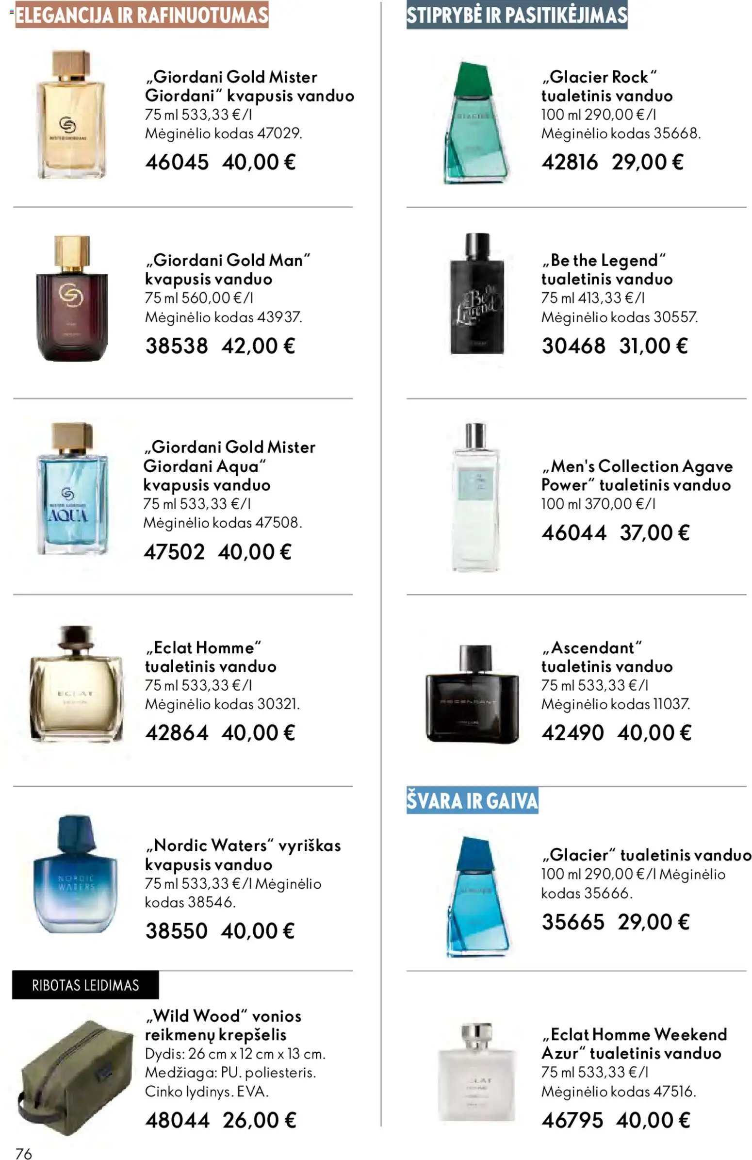 Oriflame akcijos nuo 01.04.2026 | Puslapis: 76 | Prekių: Kvapusis vanduo, Tualetinis vanduo, Krepšelis