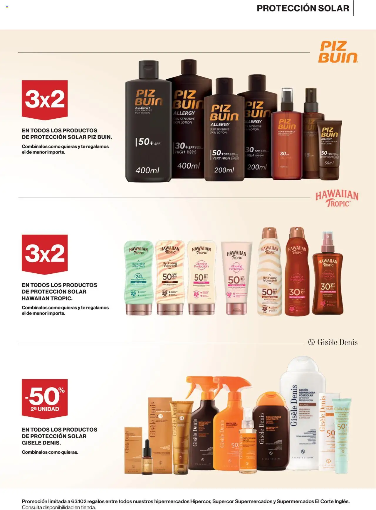 Hipercor catálogo │ válido desde el 19.06.2025 | Página: 3 | Productos: Bronceador, Protector solar, Té