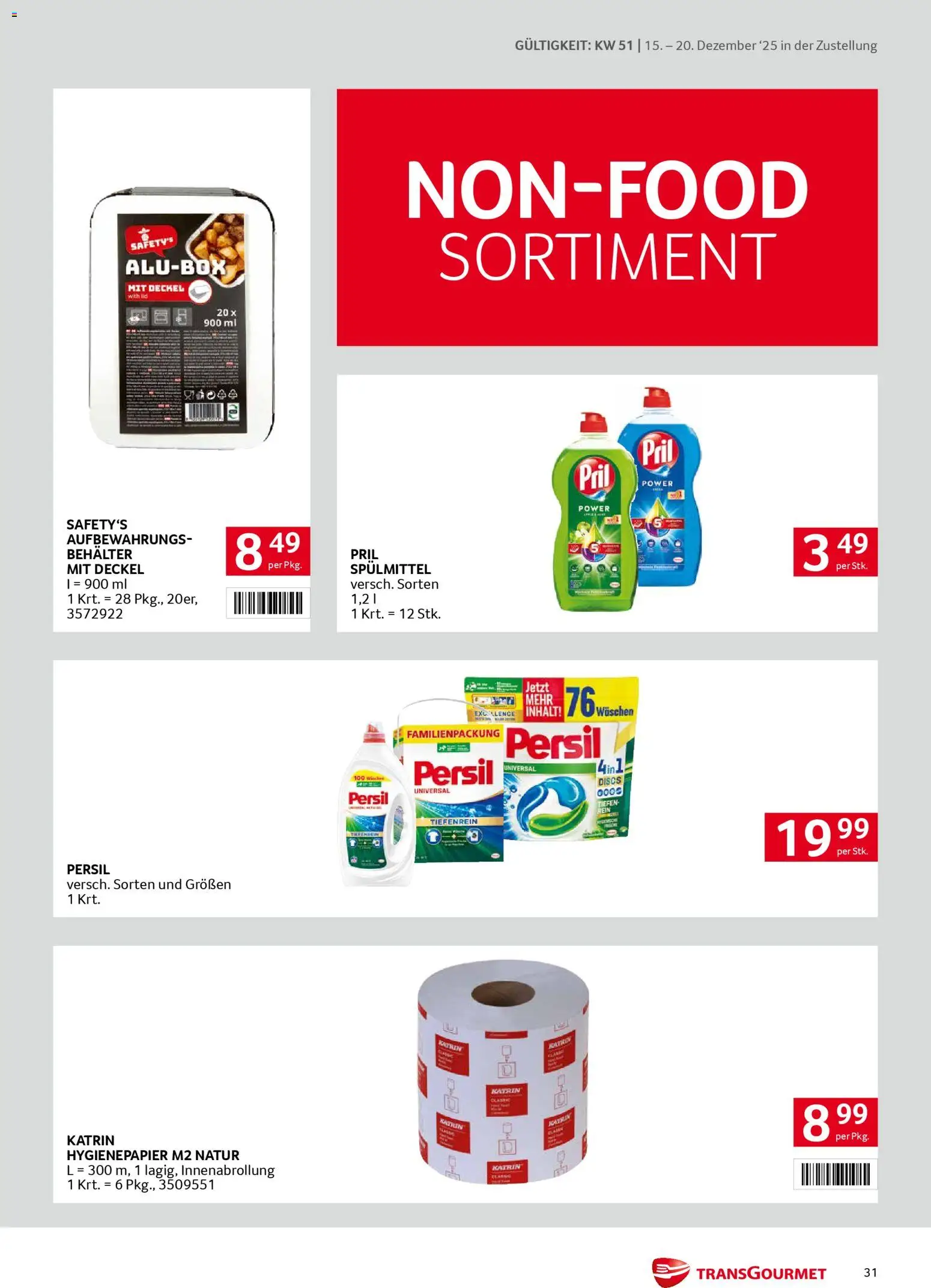 Transgourmet Zustellaktion gültig ab 15.12.2025 | Seite: 31