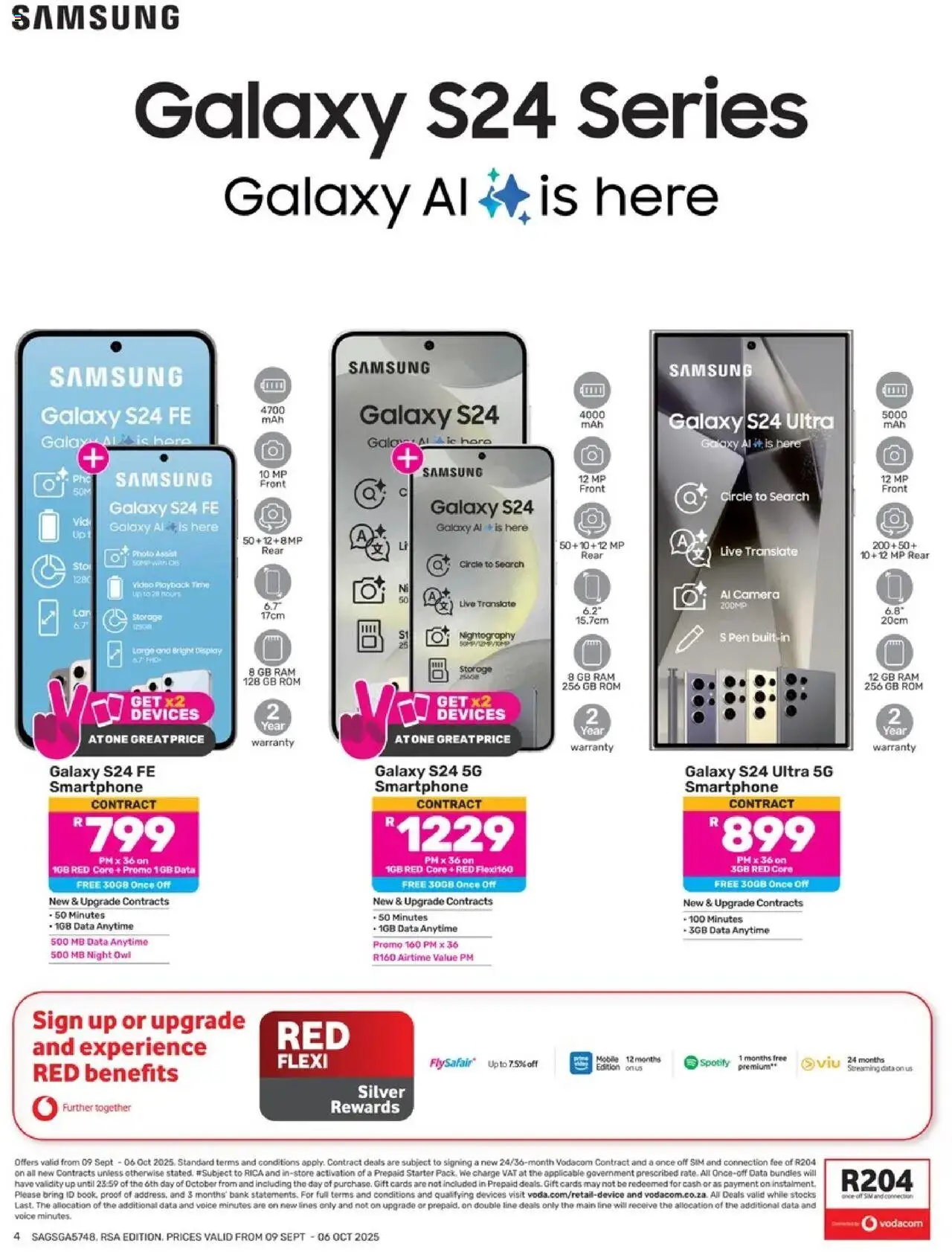 New Game catalogue – valid from 09.09.2025 | Page: 4 | Products: Data, Sim, Smartphone, Camera
