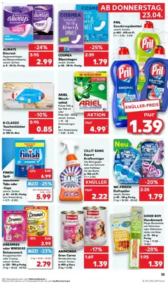 Kaufland Prospekt Cottbus	 ab 23.04.2026 gültig | Seite: 35 | Produkte: Käse, Waschmittel, Geschirrspülmittel, Whiskas