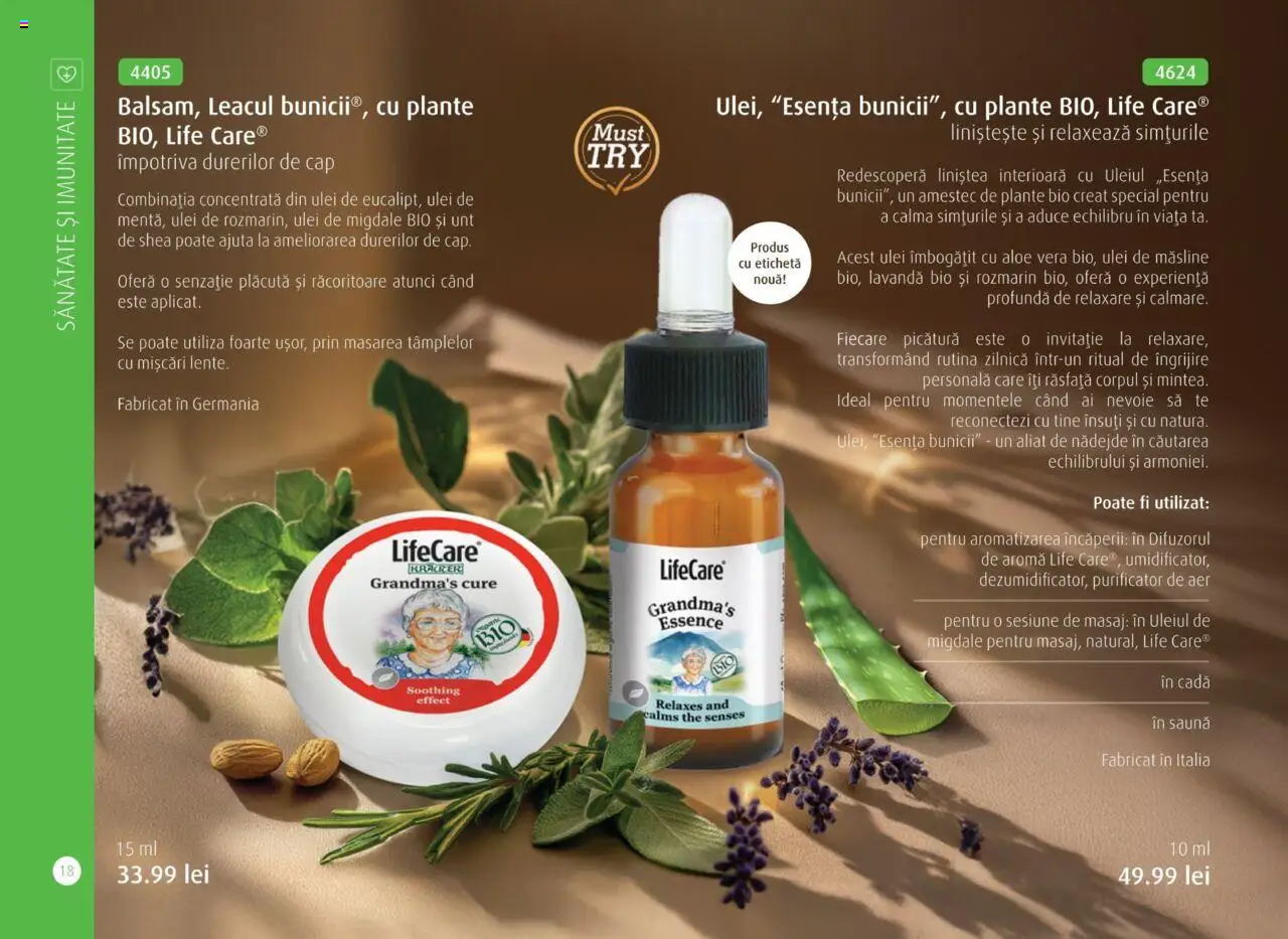 Noul catalog Life Care – valabil de la 01.04.2025 | Pagină: 20 | Produse: Şerit ödül, Purificator De Aer, Măsline, Migdale