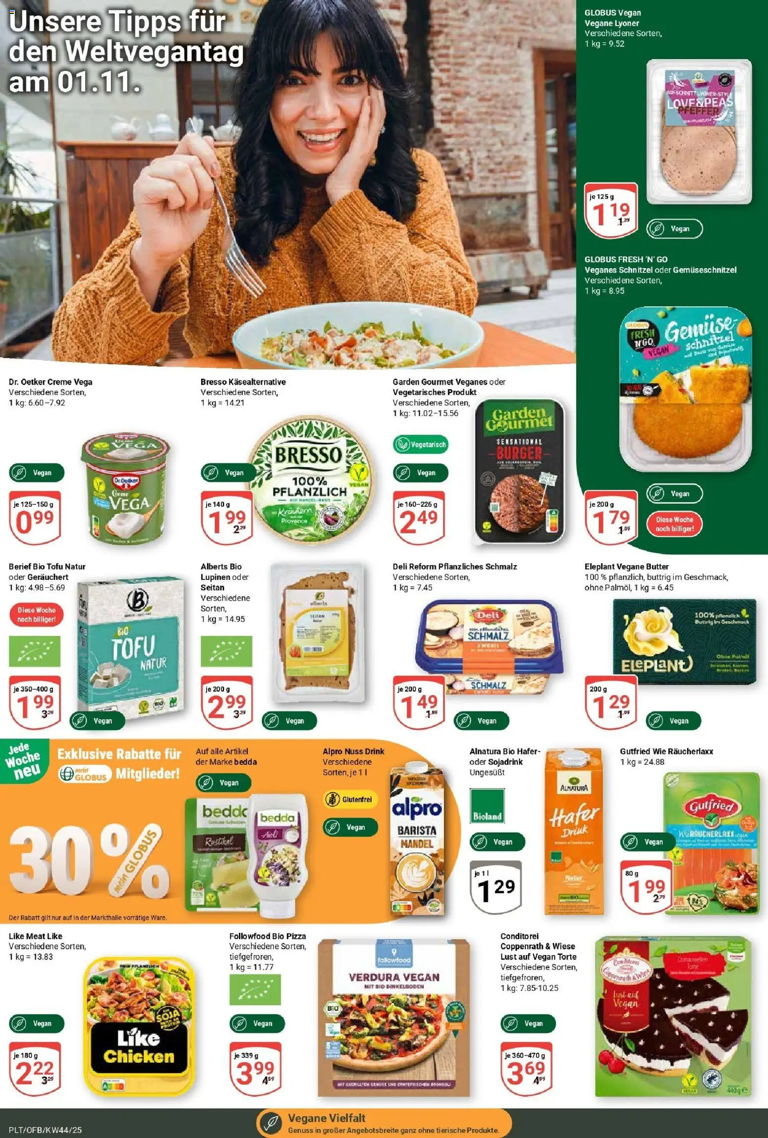 Globus prospekt Plattling	 – gültig ab 26.10.2025 | Seite: 12 | Produkte: Butter, Burger, Schnitzel, Bresso