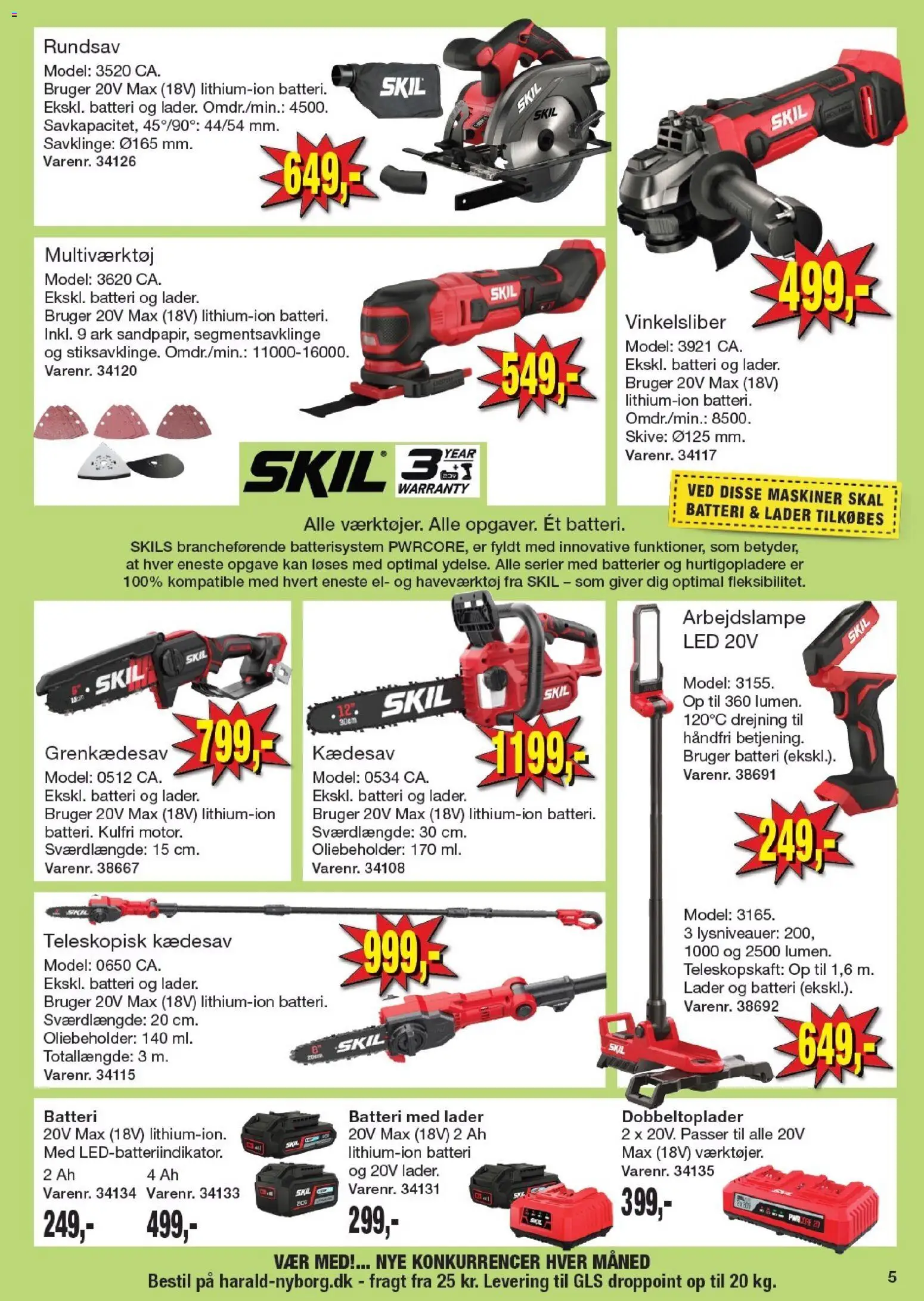 Harald Nyborg tilbudsavis – gyldig fra 26.02.2026 | Side: 7 | Produkter: Batterier, Søm, Batteri