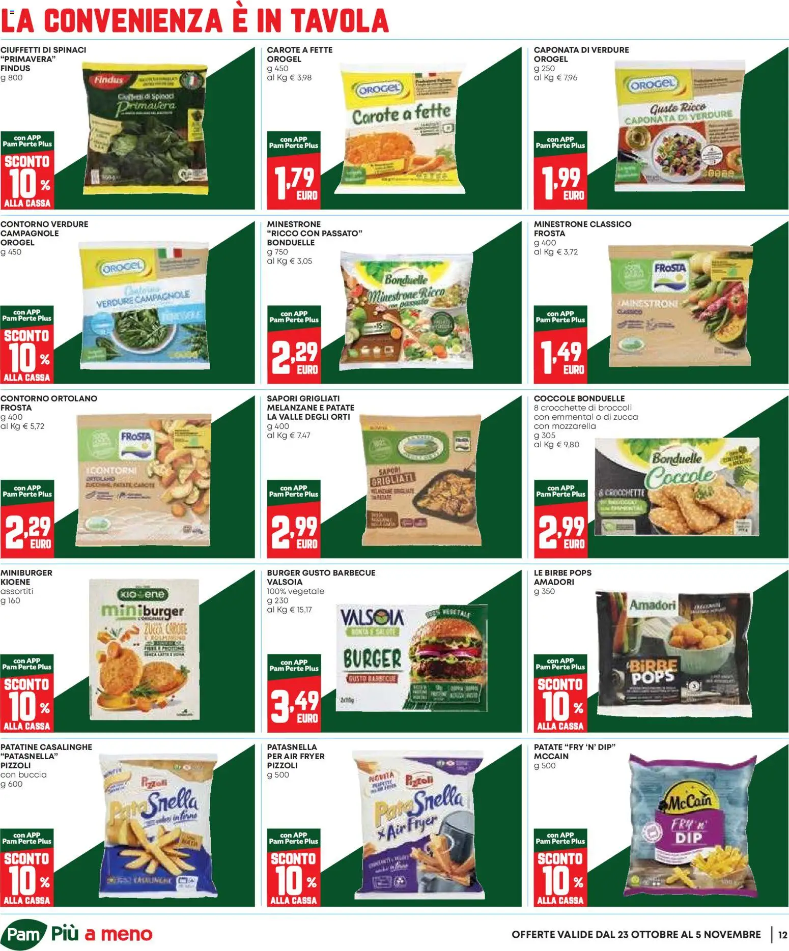 Volantino Panorama del 23.10.2025 | Pagina: 12 | Prodotti: Minestrone, Carote, Spinaci, Zucca