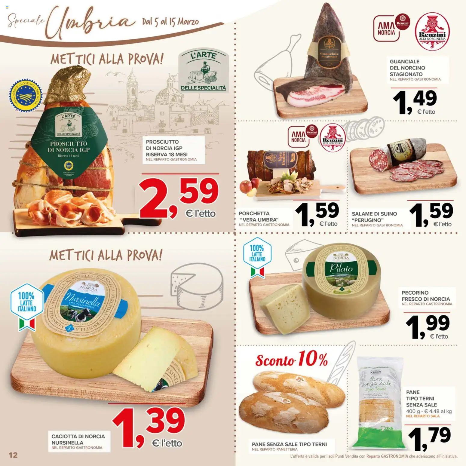 Volantino Todis del 05.03.2026 | Pagina: 12 | Prodotti: Salame, Sale, Latte, Prosciutto