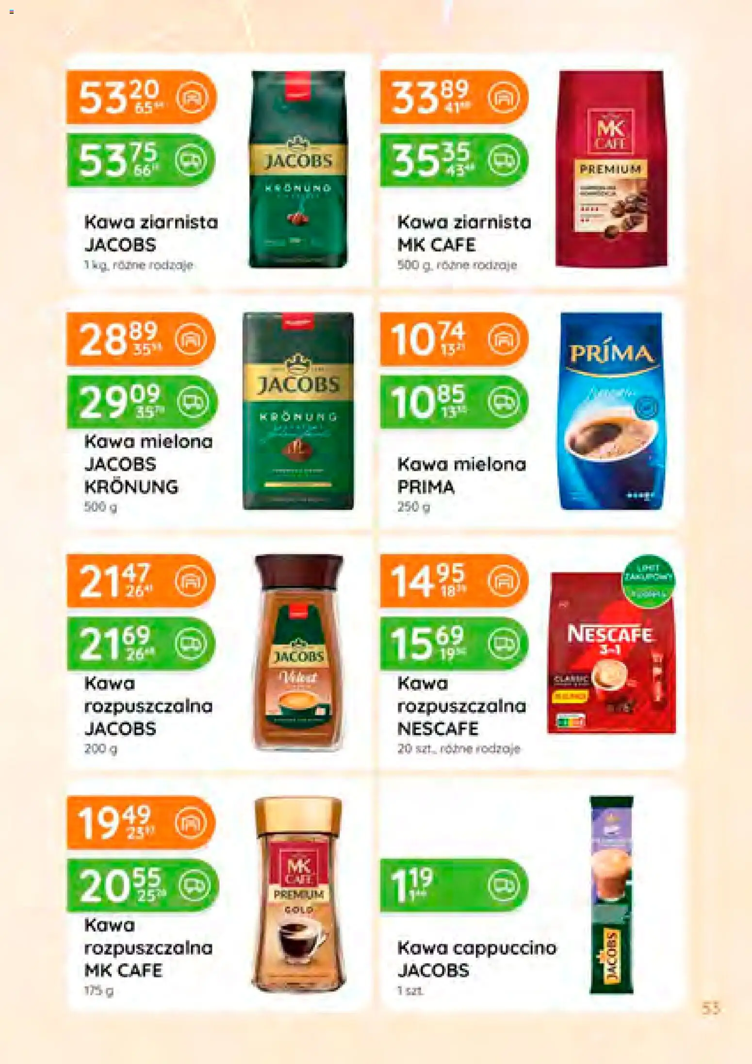 Eurocash Gazetka od 08.01.2026 | Strona: 53 | Produkty: Nescafe, Kawa rozpuszczalna, Cappuccino, Kawa