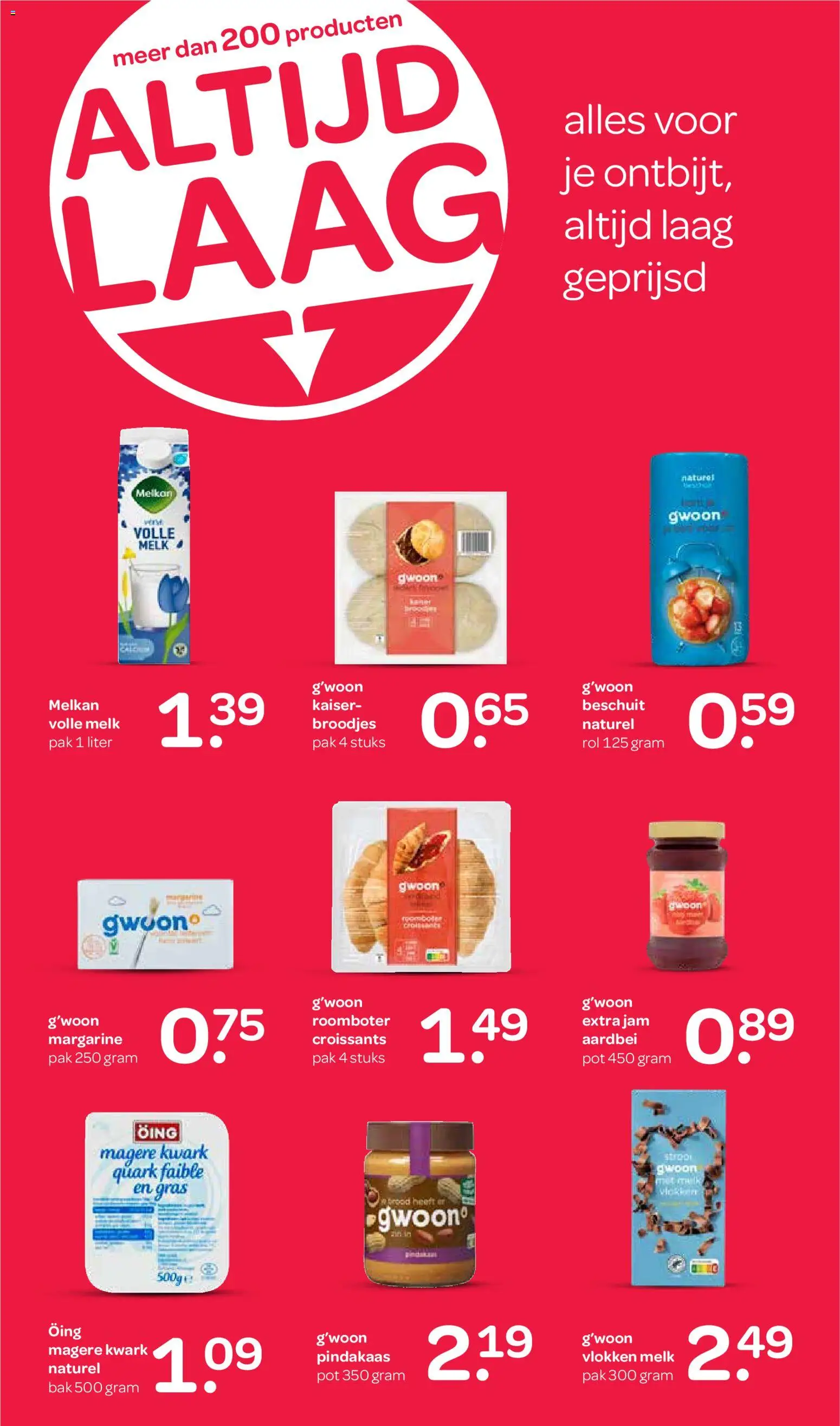 {H1} | Pagina: 15 | Producten: Pot, Vlokken, Roomboter, Broodjes