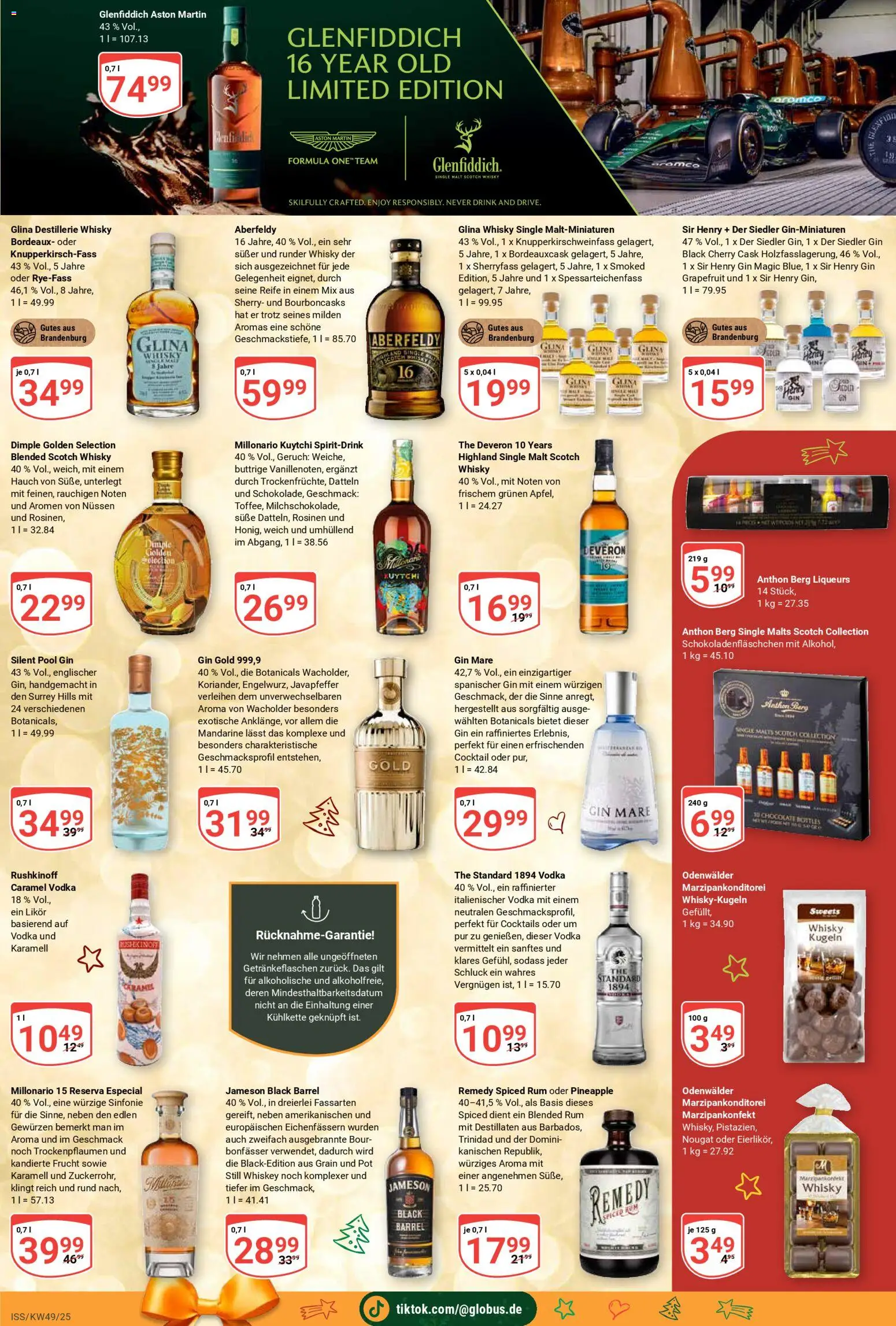Globus Prospekt 	 – gültig ab 01.12.2025 | Seite: 20 | Produkte: Whisky, Rum, Grapefruit, Gin
