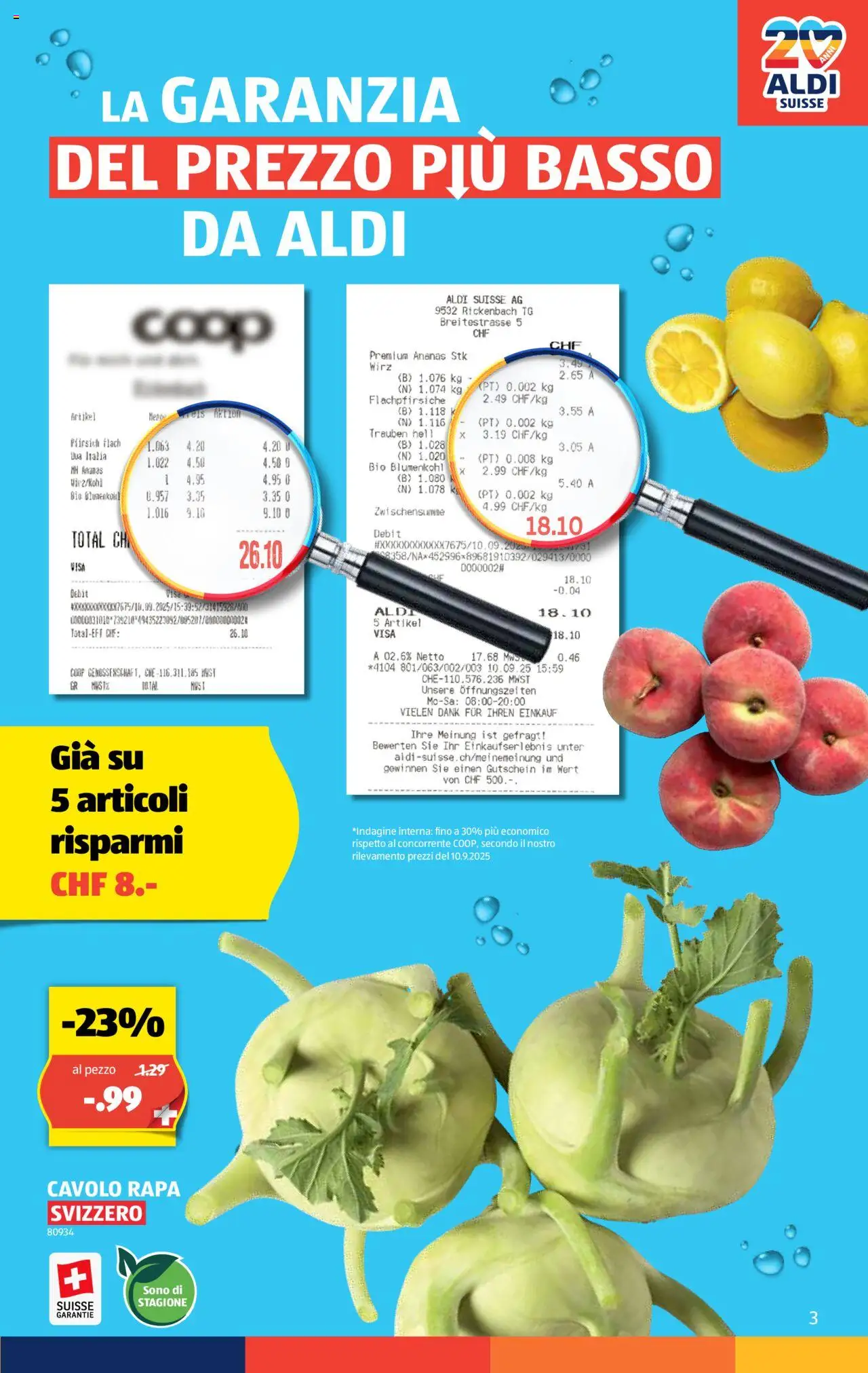 Aldi Aktionen IT – gültig ab 16.10.2025 | Seite: 4 | Produkte: Blumenkohl, Ananas, Pfirsich