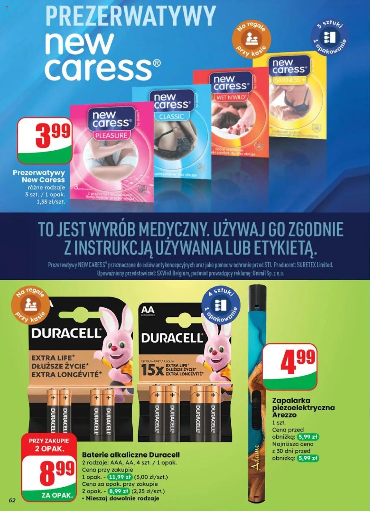 Dino Gazetka od 08.10.2025 | Strona: 62 | Produkty: Prezerwatywy, Baterie