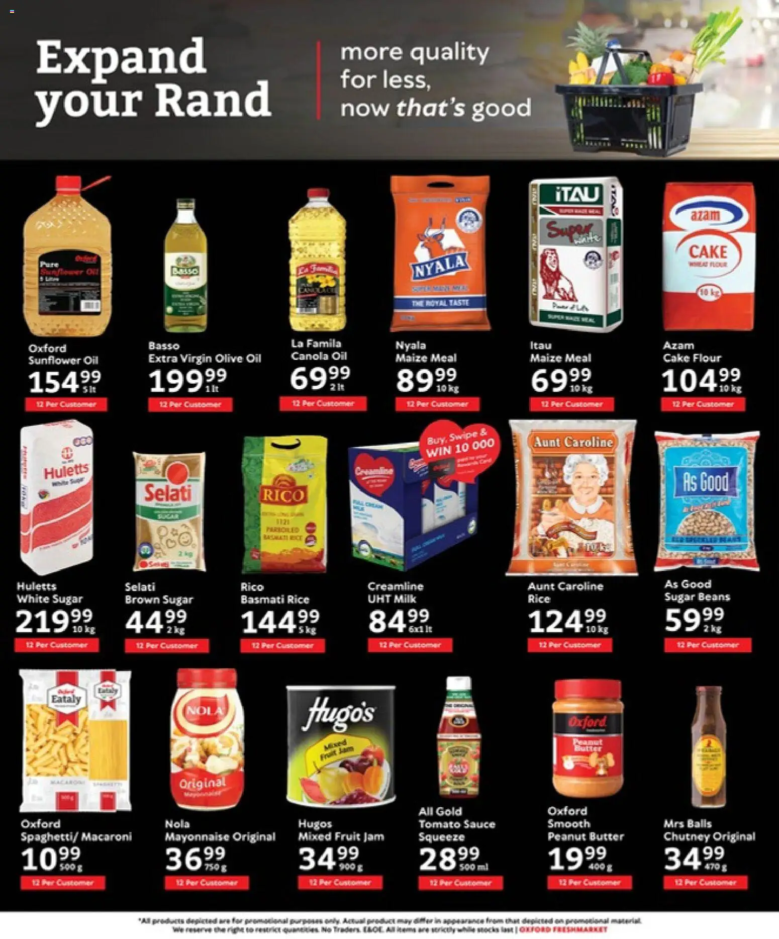 New Oxford Freshmarket catalogue – valid from 15.04.2026 | Page: 8 | Products: Maize meal, Milk, Tomato sauce, Fruit