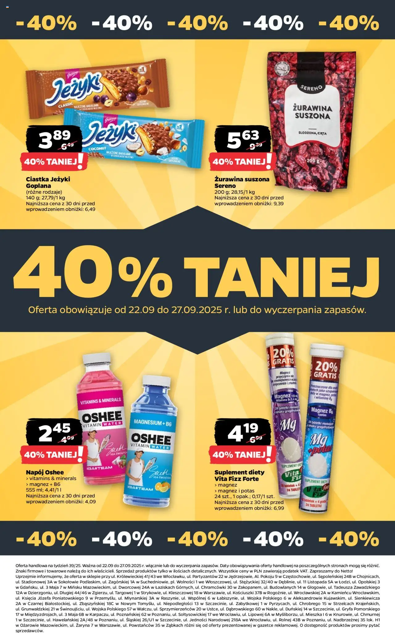 Netto gazetka - Spożywcza od 22.09.2025 | Strona: 32 | Produkty: Tablet, Żurawina, Ciastka