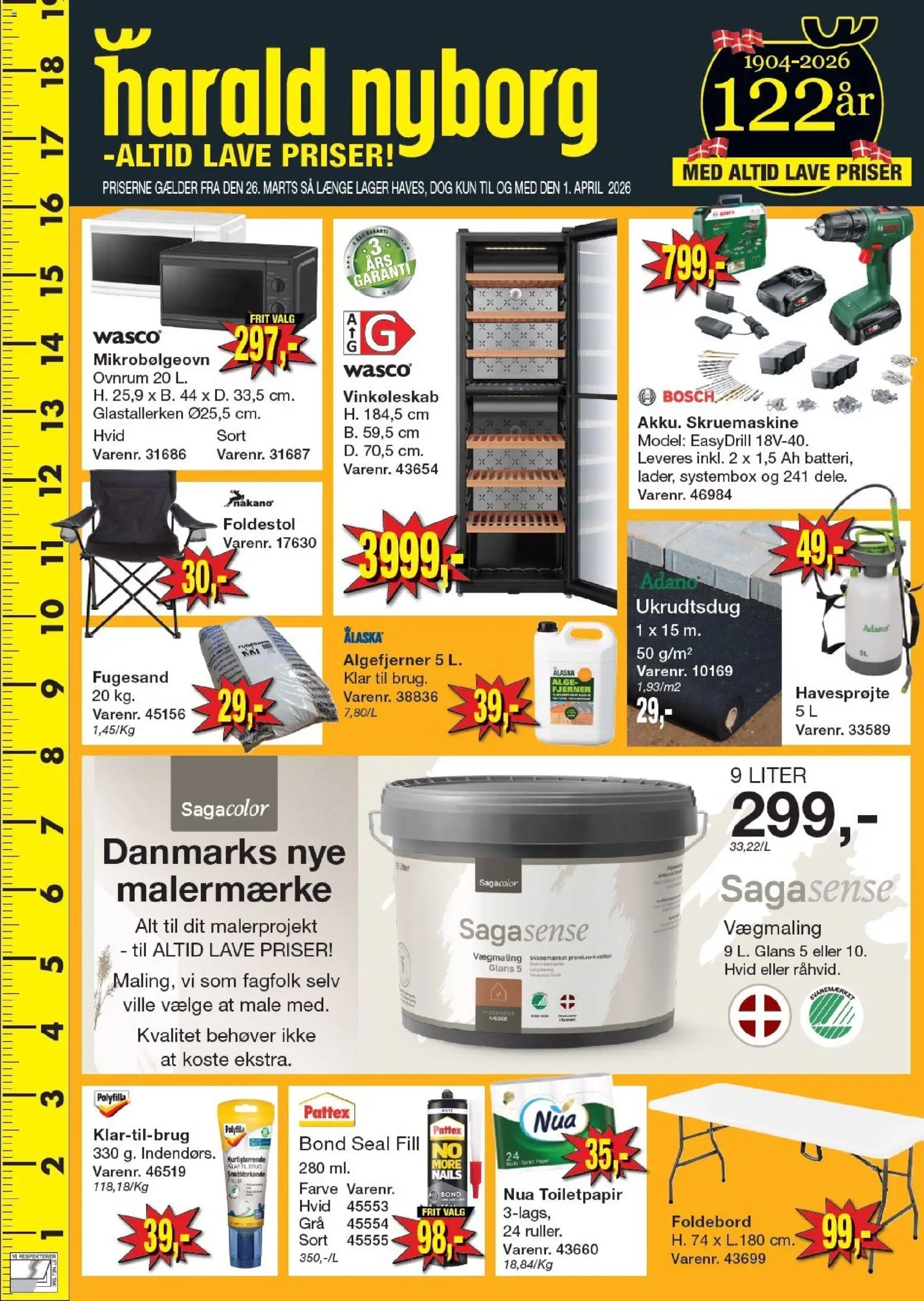 Harald Nyborg tilbudsavis – gyldig fra 26.03.2026 | Side: 1 | Produkter: Søm, Mikrobølgeovn
