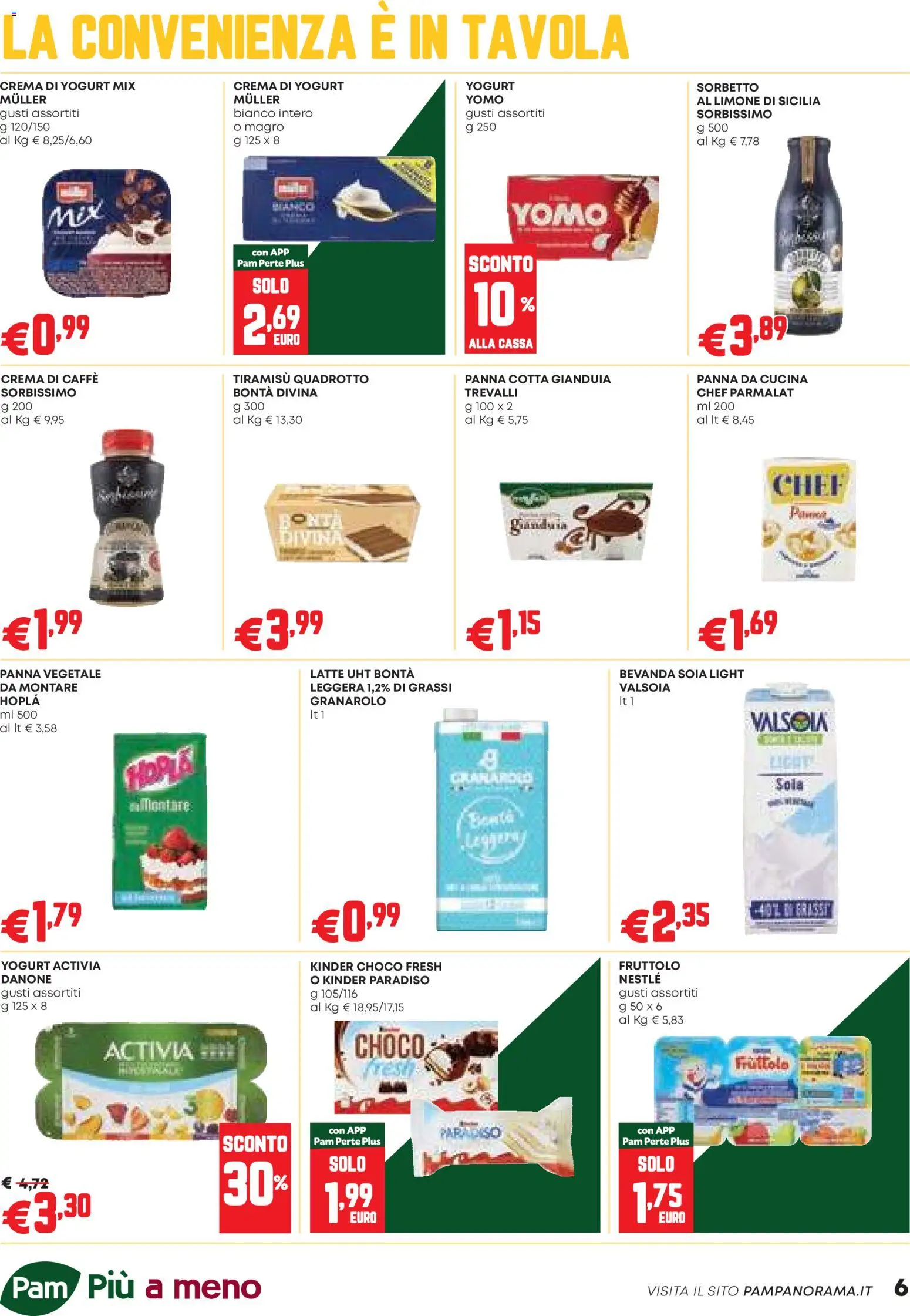 Volantino PAM del 26.03.2026 | Pagina: 6 | Prodotti: Crema, Caffè, Sorbetto, Limone