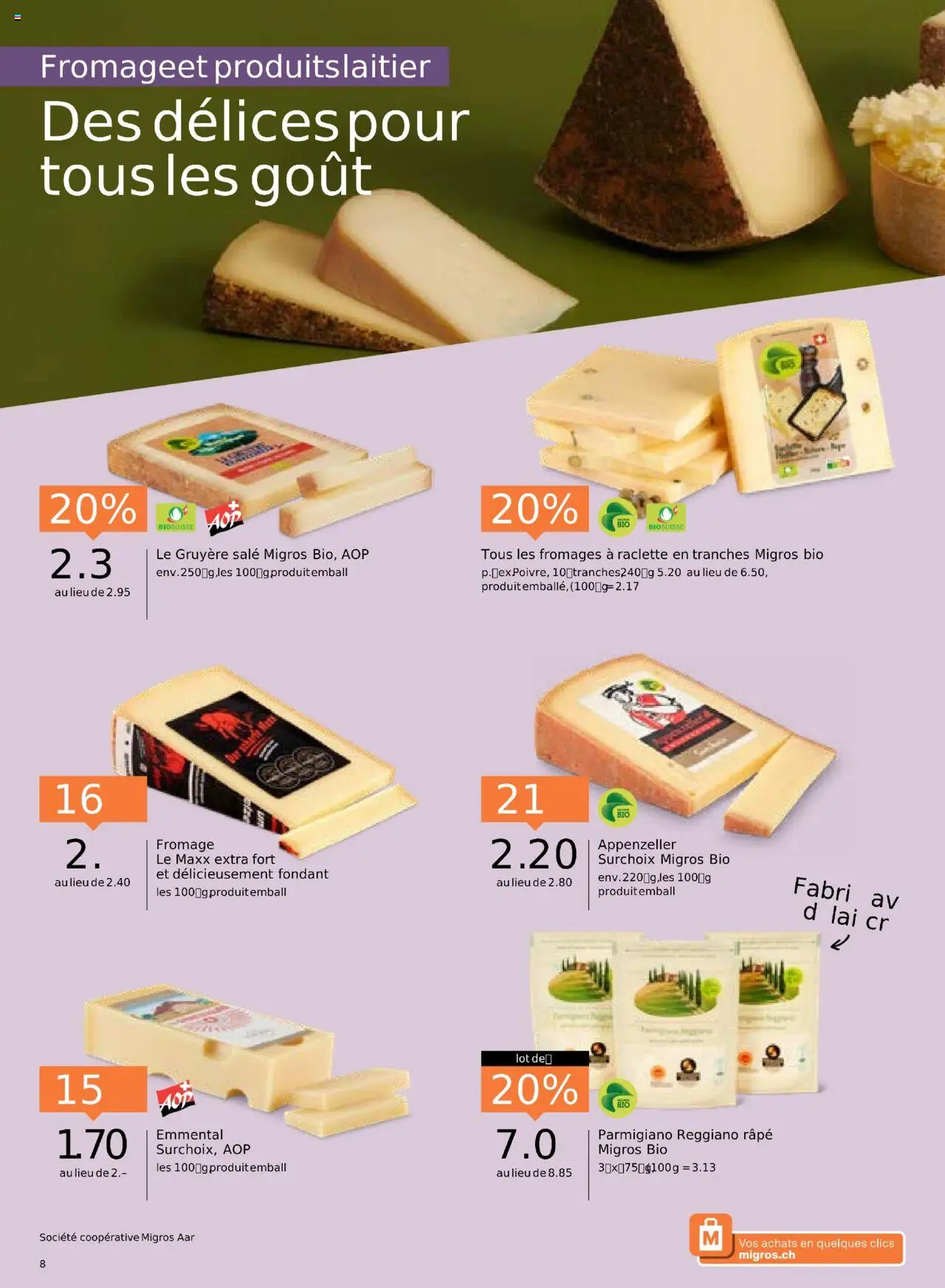 Migros Aktionen FR – gültig ab 14.10.2025 | Seite: 8 | Produkte: Mars, Raclette