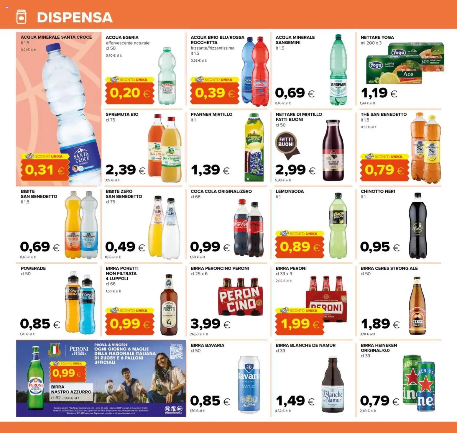 Volantino Tigre del 12.02.2026 | Pagina: 14 | Prodotti: Acqua, The, Acqua minerale, Coca Cola