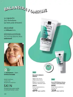 BALANCE SERUM + KREMA, lagana kao serum, prijatna kao krema biraj za: uravnoteženu, umirenu, hidriranu kožu - pregled AVON kataloga - važi od 01.10.2025 | Strana: 140 | Proizvode: Krema