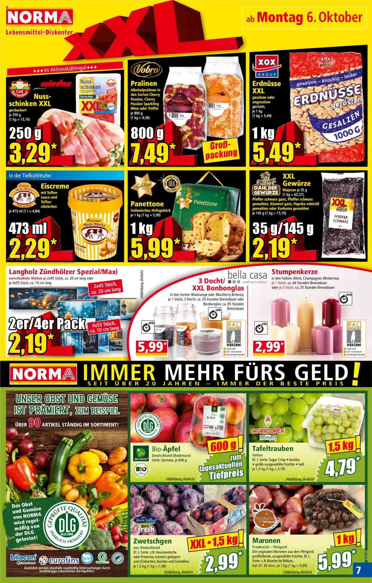Norma Flugblatt gültig ab 06.10.2025 | Seite: 7 | Produkte: Gewürze, Obst, Pfeffer, Schinken