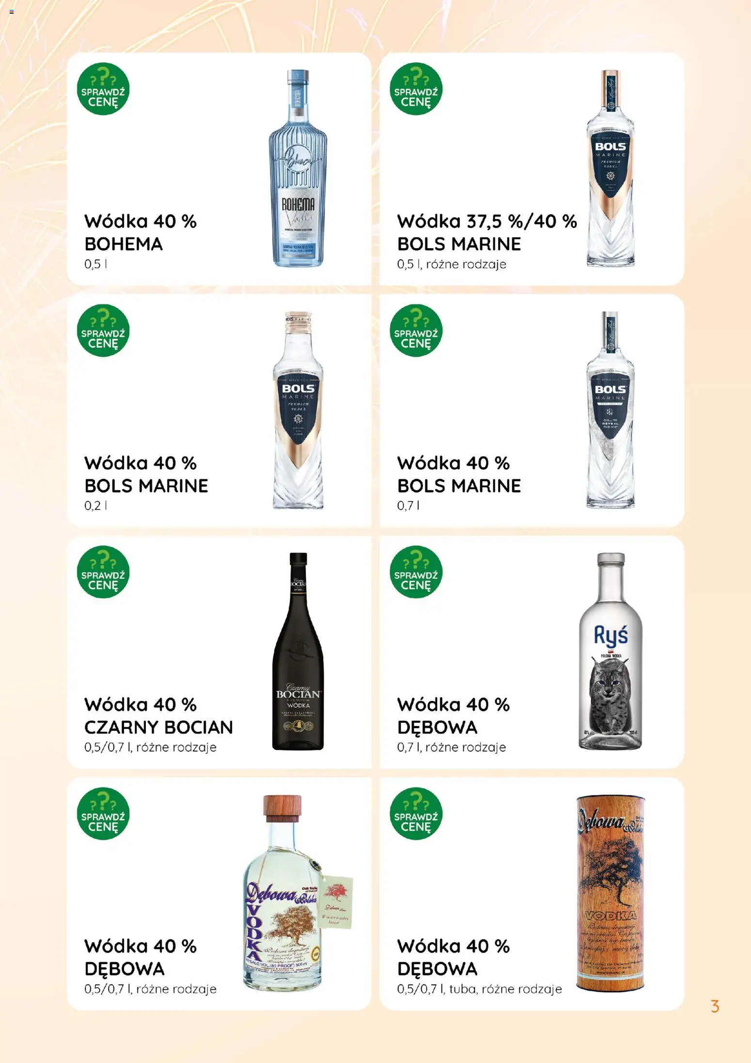 Eurocash Gazetka - Katalog Alkoholowy od 01.01.2026 | Strona: 3 | Produkty: Wódka Czarny bocian, Vodka, Wódka