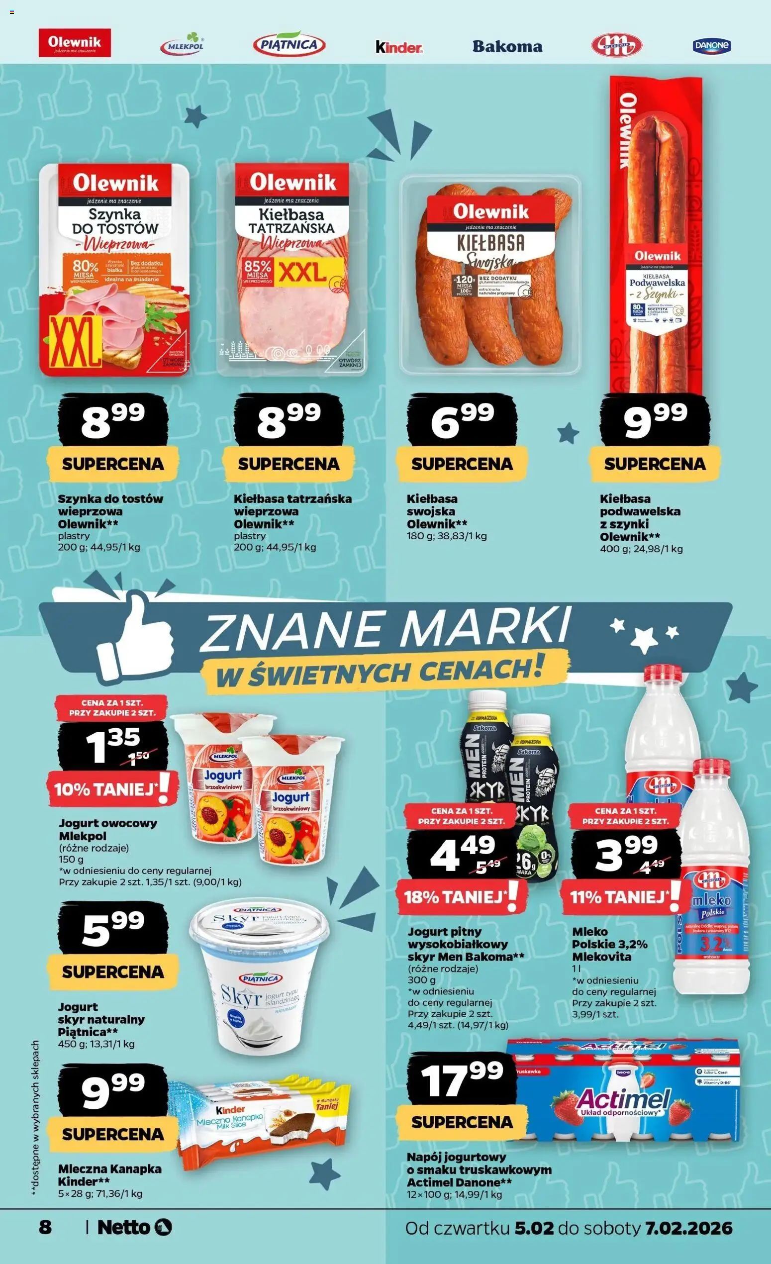 Netto gazetka - Spożywcza od 05.02.2026 | Strona: 8 | Produkty: Jogurt pitny, Jogurt, Przyprawy, Skyr