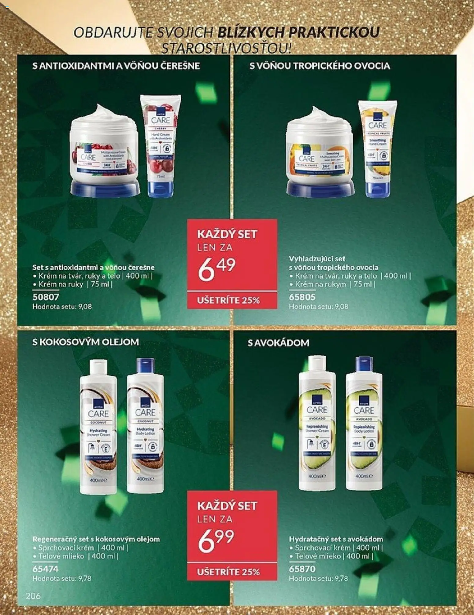 Nové Avon akcie – leták je platný od 01.11.2025 | Strana: 206 | Produkty: Mlieko, Telové mlieko, Krém na ruky, Krém
