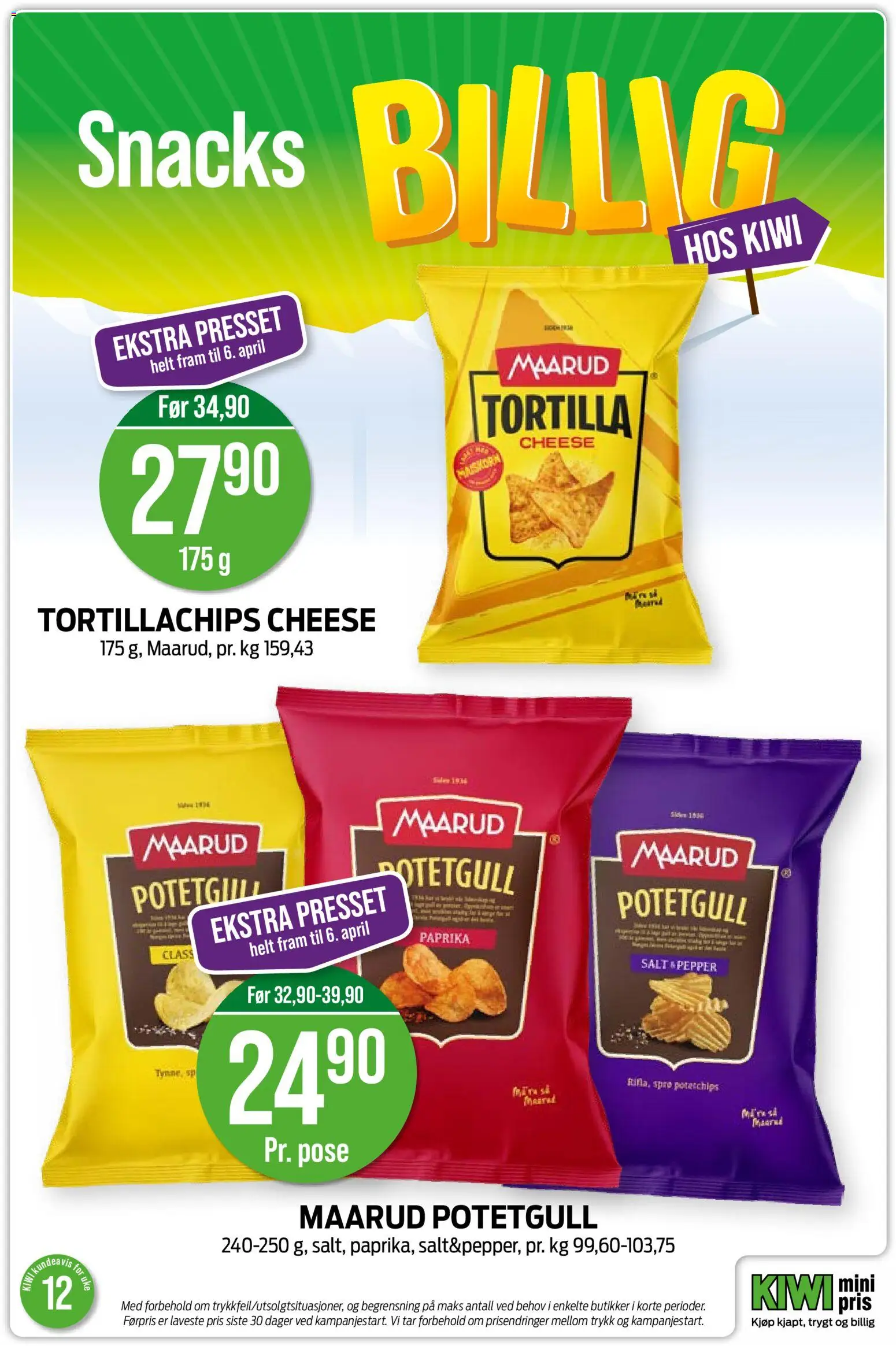 {H1} | Side: 11 | Produkter: Kiwi, Paprika, Potetgull, Jabolčni kis
