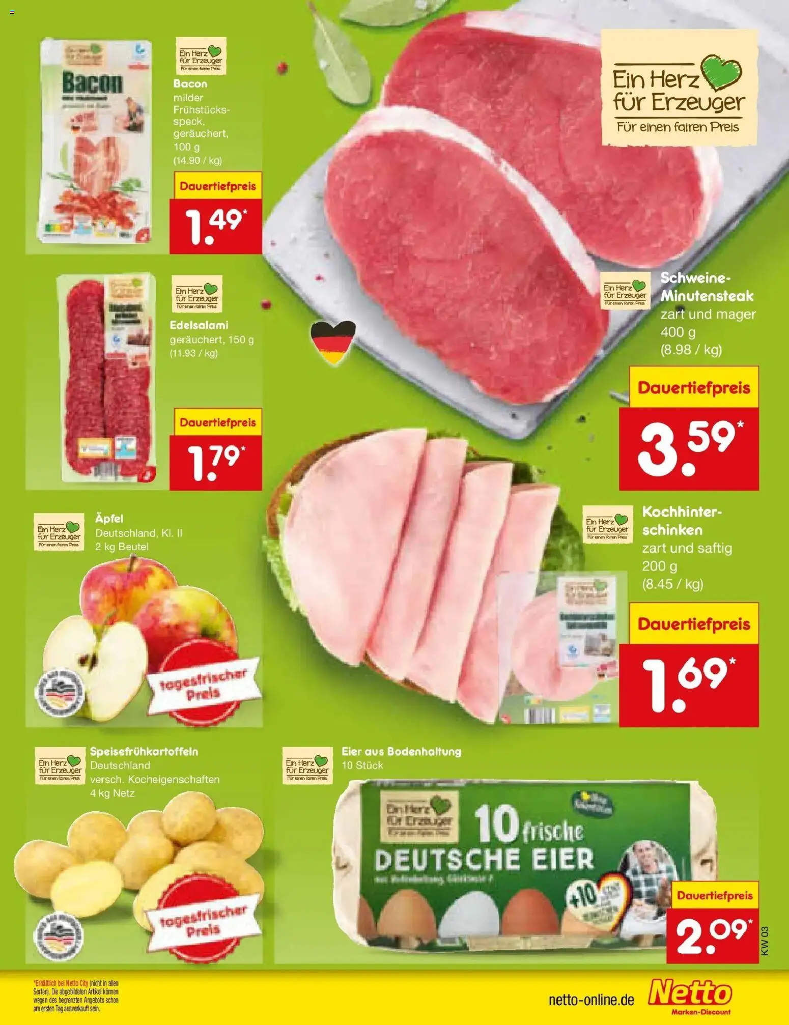 Netto Marken-Discount prospekt Bitterfeld-Wolfen	 – gültig ab 12.01.2026 | Seite: 53 | Produkte: Eier, Äpfel, Schinken