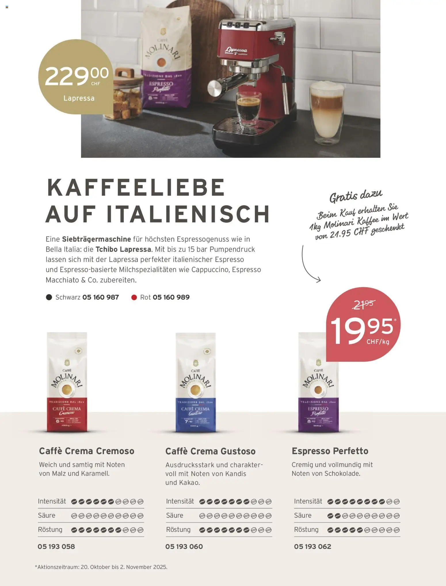 Tchibo Aktionen – gültig ab 01.11.2025 | Seite: 164 | Produkte: Kaffee