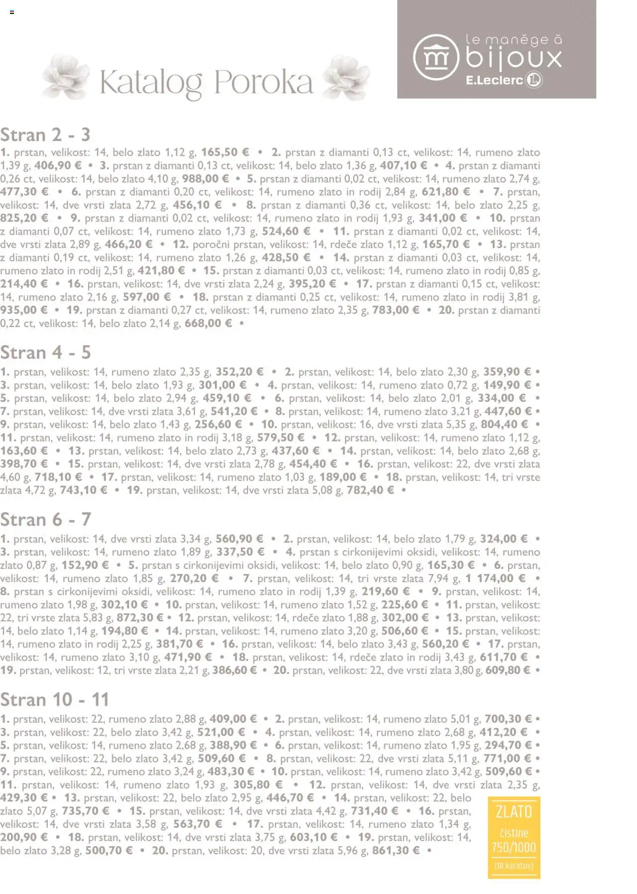 E.leclerc katalog Poroka   │ velja od 14.01.2025 | Stran: 16 | Izdelki: Prstan