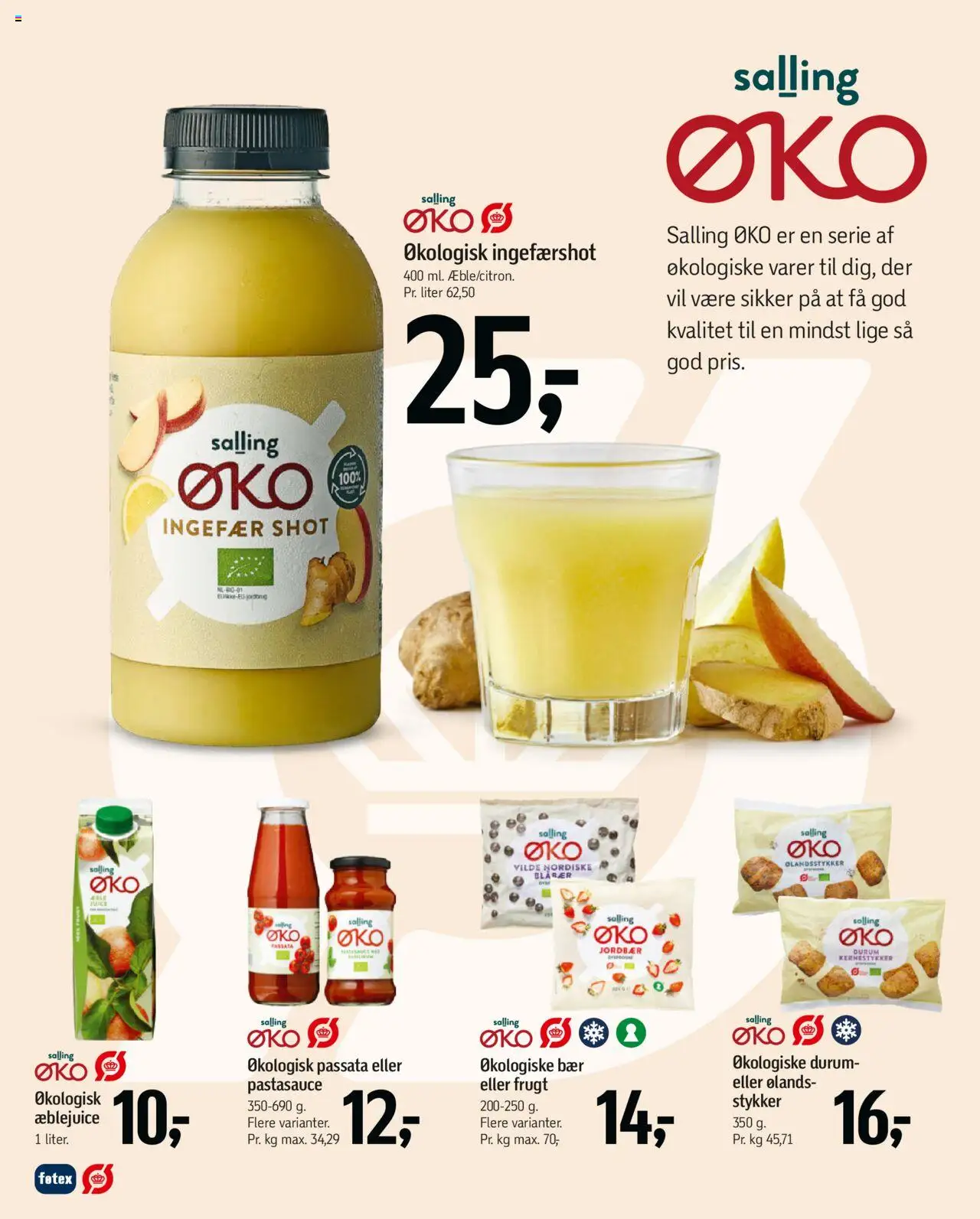 Føtex Tilbudsavis gyldig fra 15.08.2025 | Side: 16 | Produkter: Ingefær, Jordbær, Æblejuice, Pastasauce