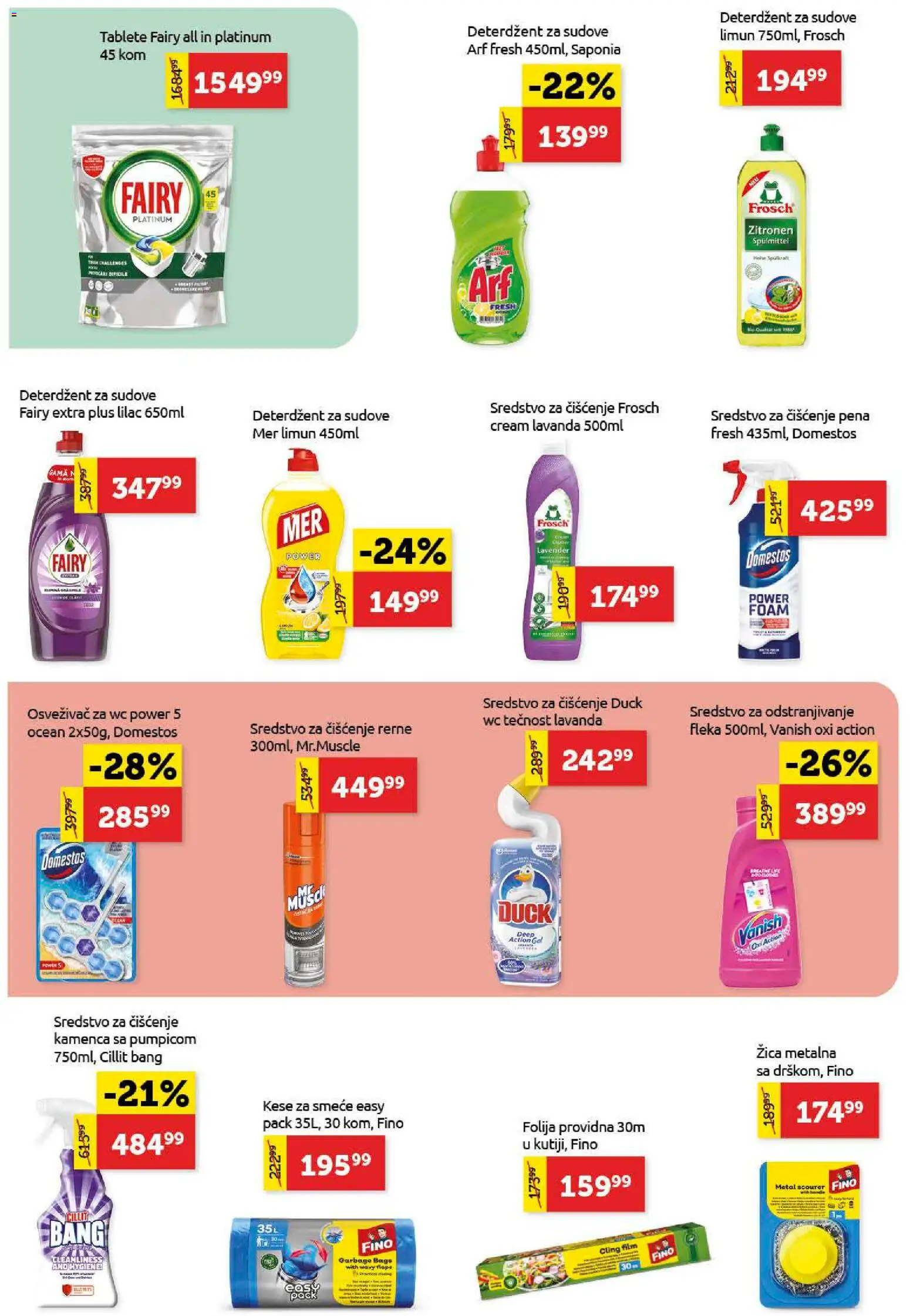 SuperVERO katalog - važi od 22.01.2026 | Strana: 24 | Proizvode: Deterdžent za sudove, Cillit Bang, Wc, Limun