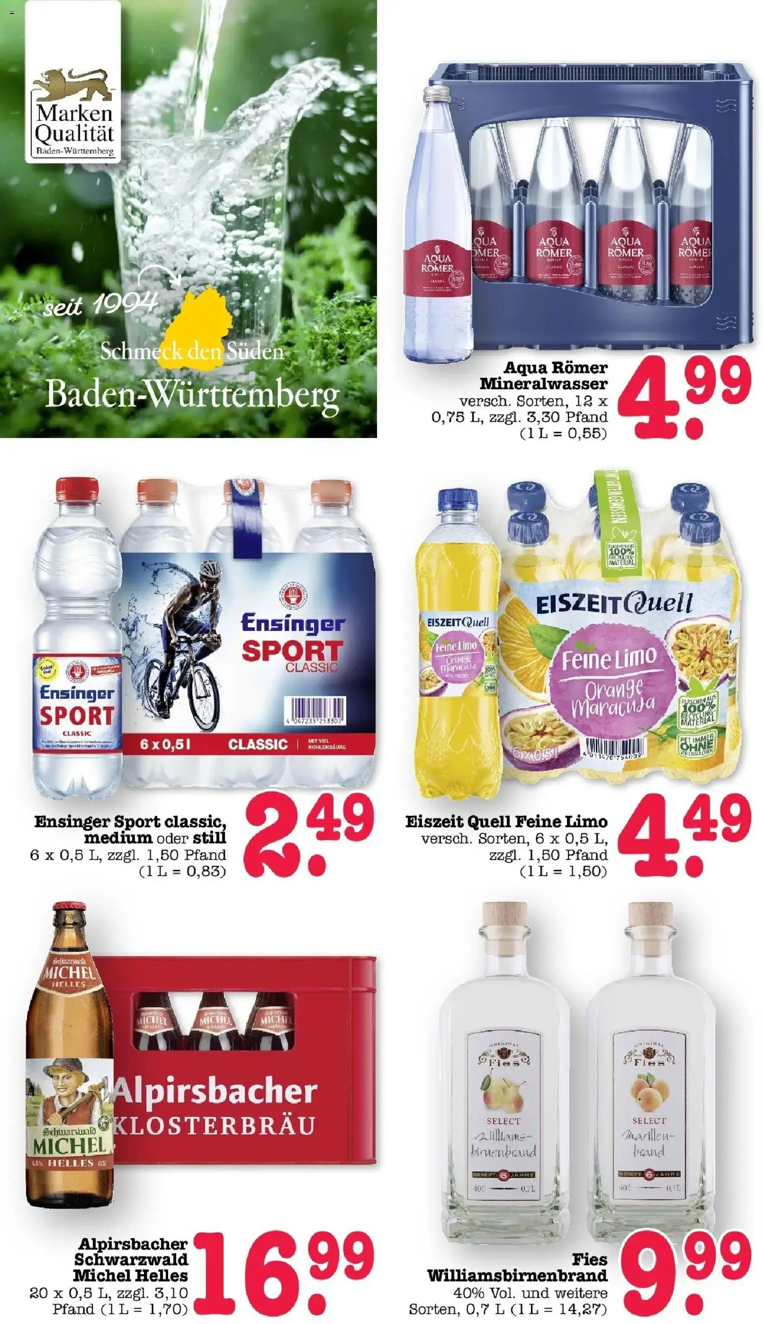 Edeka prospekt Bühlertal	 – gültig ab 20.04.2026 | Seite: 44 | Produkte: Mineralwasser