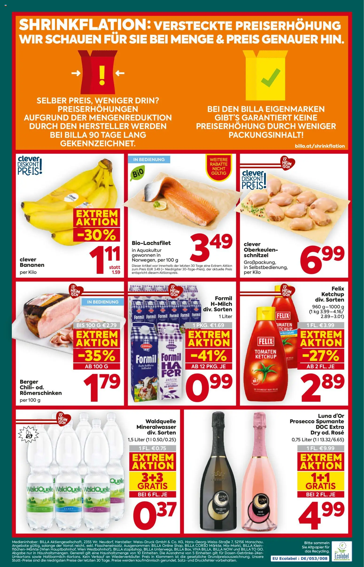 Billa Plus Flugblatt gültig ab 29.01.2026 | Seite: 20 | Produkte: Ketchup, Chili, Tomaten, Bananen